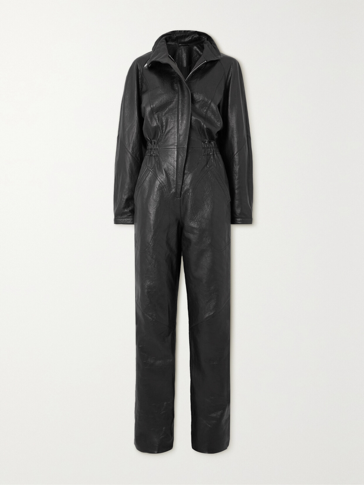 Isabel Marant - Kimea Paneled Leather Jumpsuit - Black