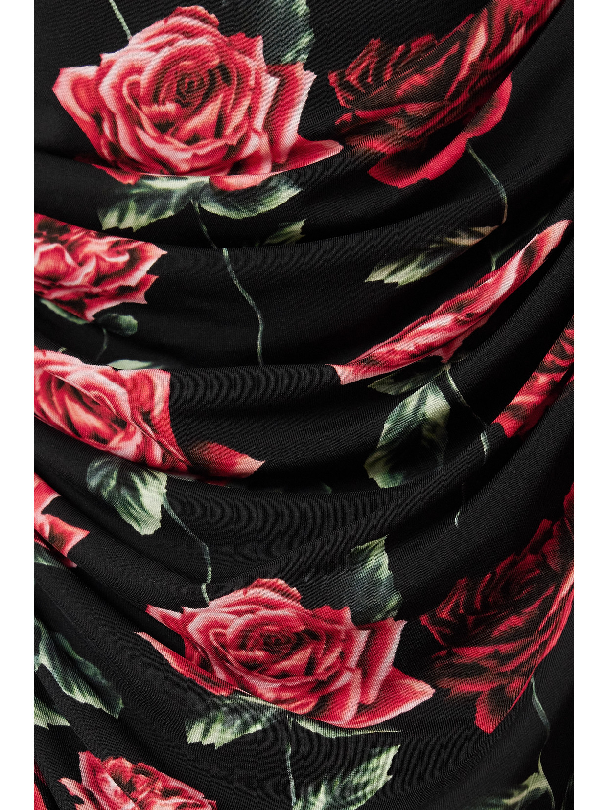 Magda Butrym Strapless Floral Print Gown In Black