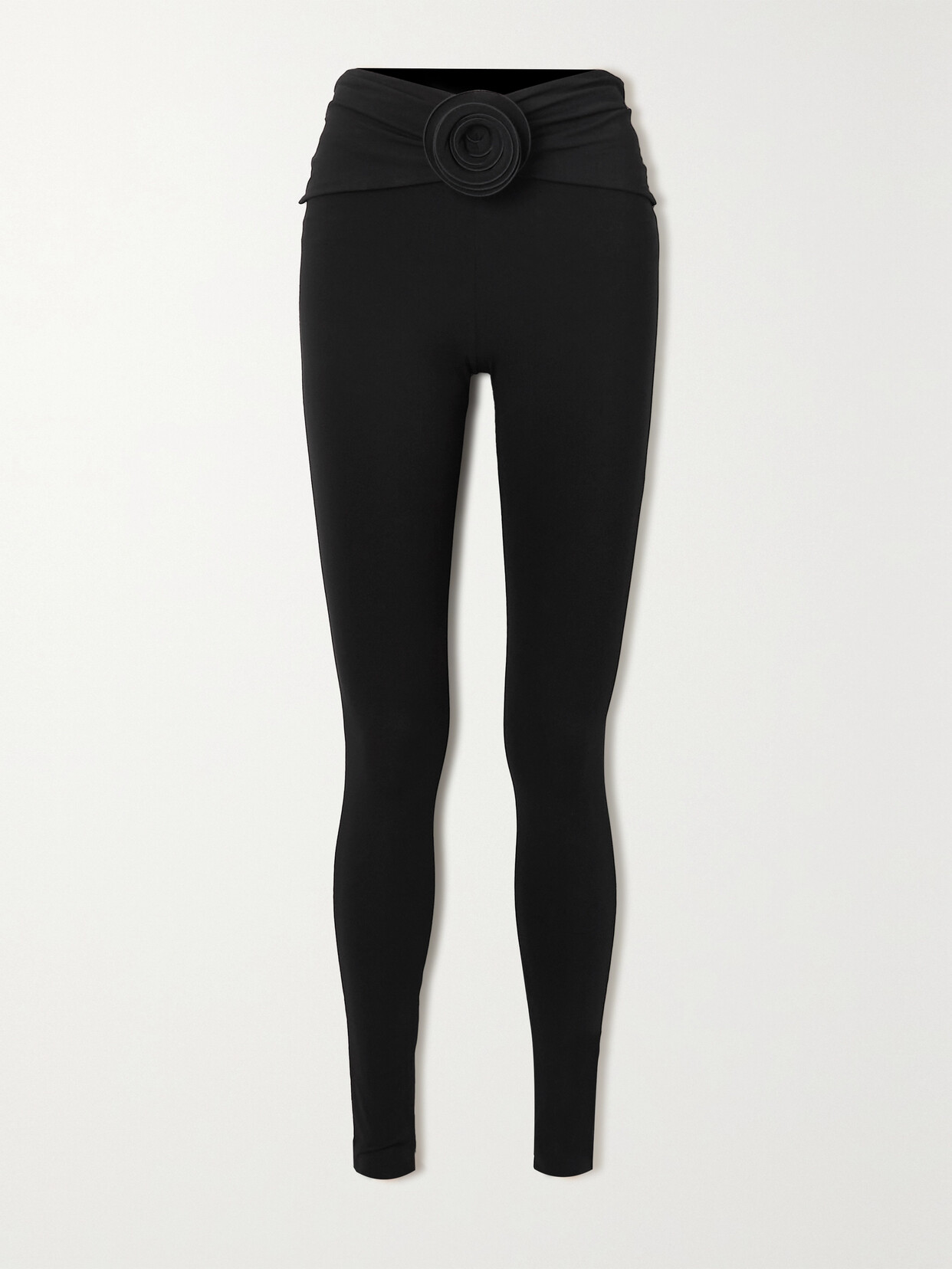 Magda Butrym - Embellished Stretch-knit Skinny Pants - Black