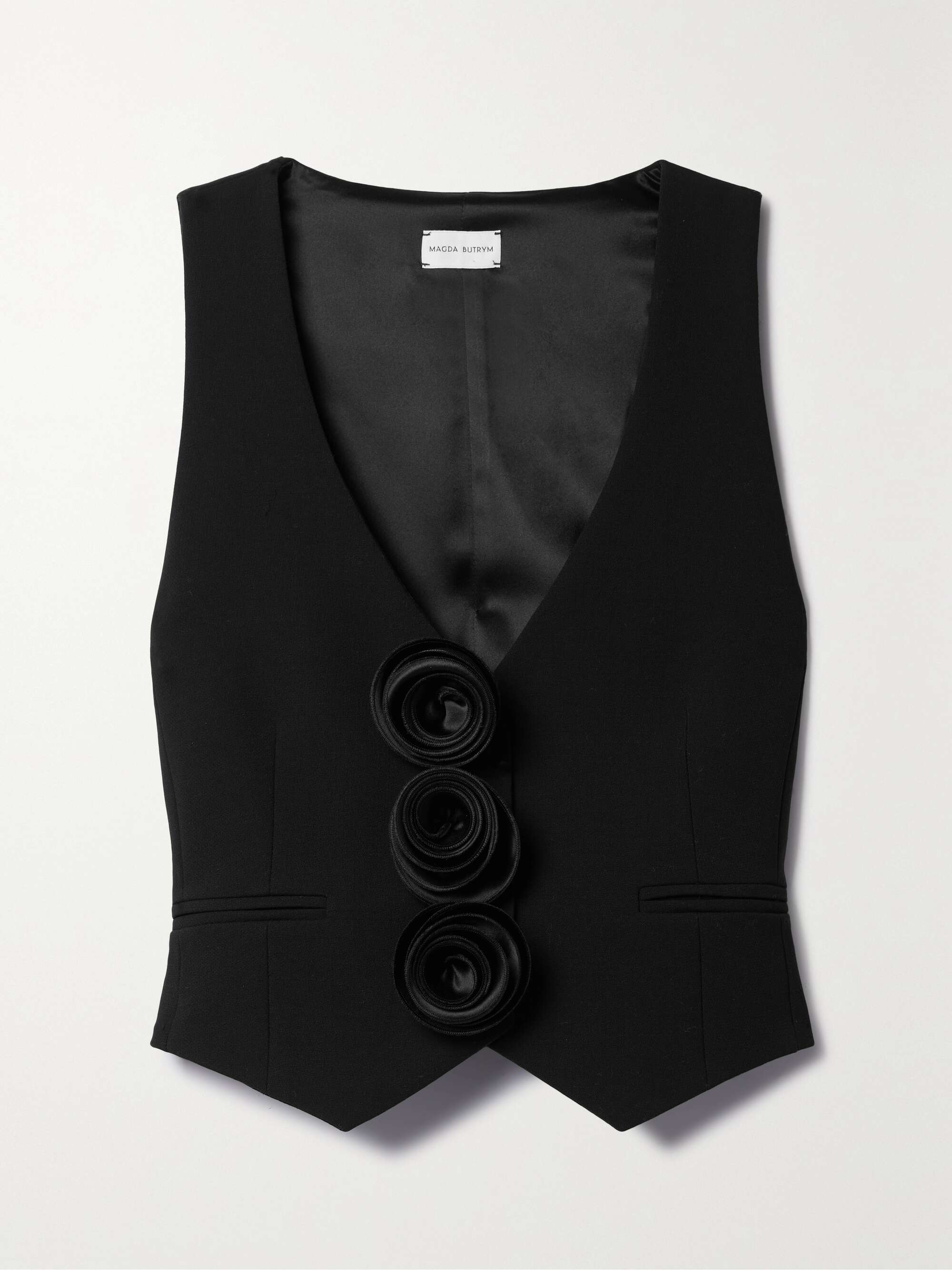 MAGDA BUTRYM Appliquéd virgin wool-blend vest | NET-A-PORTER