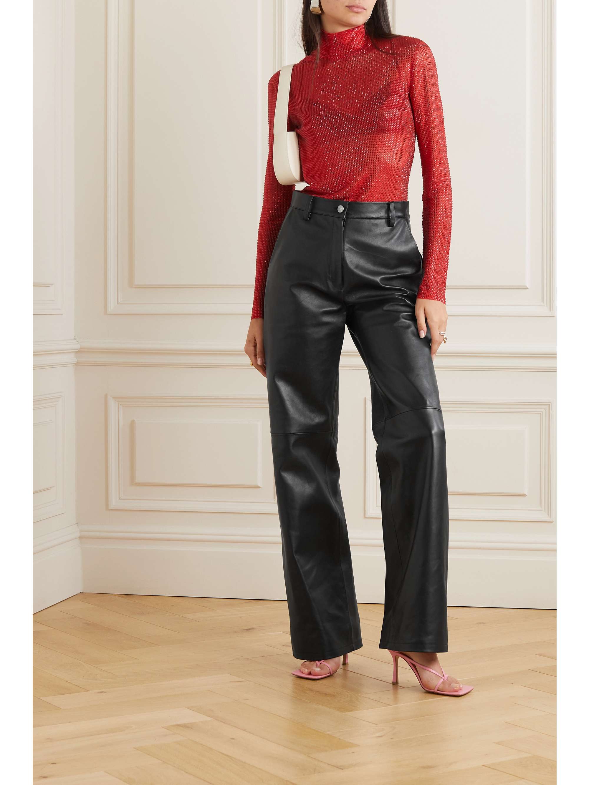 MAGDA BUTRYM Leather wide-leg pants