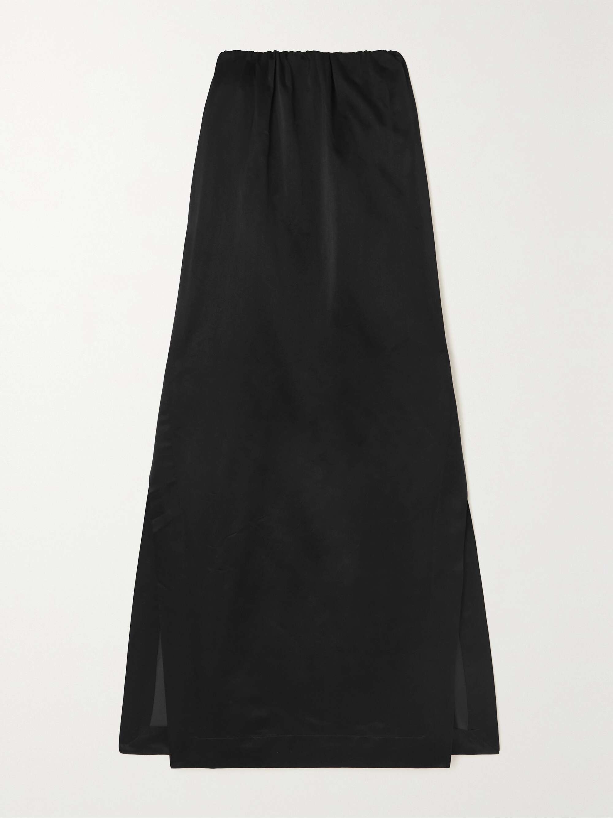 SASUPHI + NET SUSTAIN Gilda gathered duchesse silk-satin maxi skirt ...