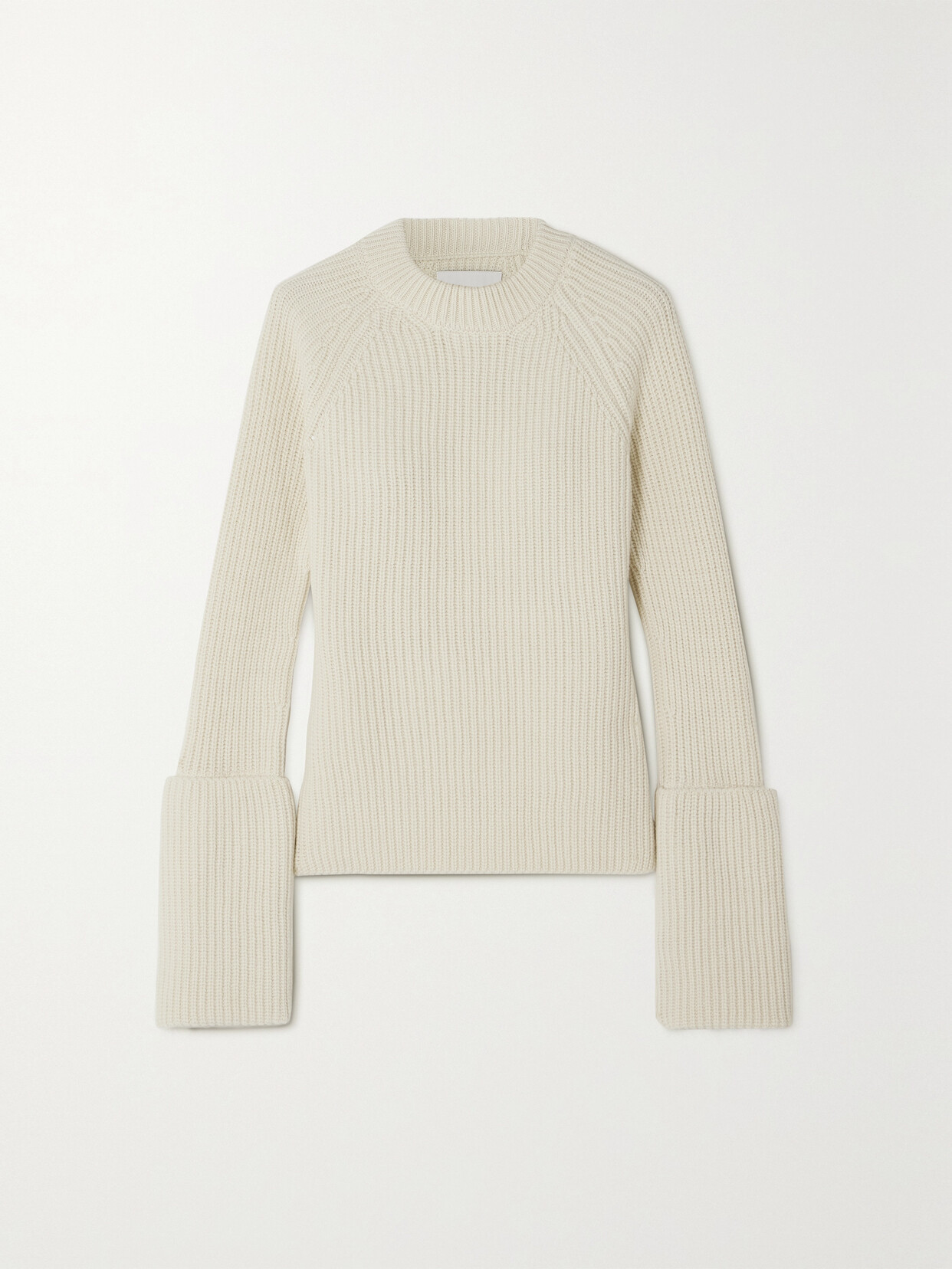 Sasuphi + Net Sustain Ribbed Cashmere Sweater In Ivory