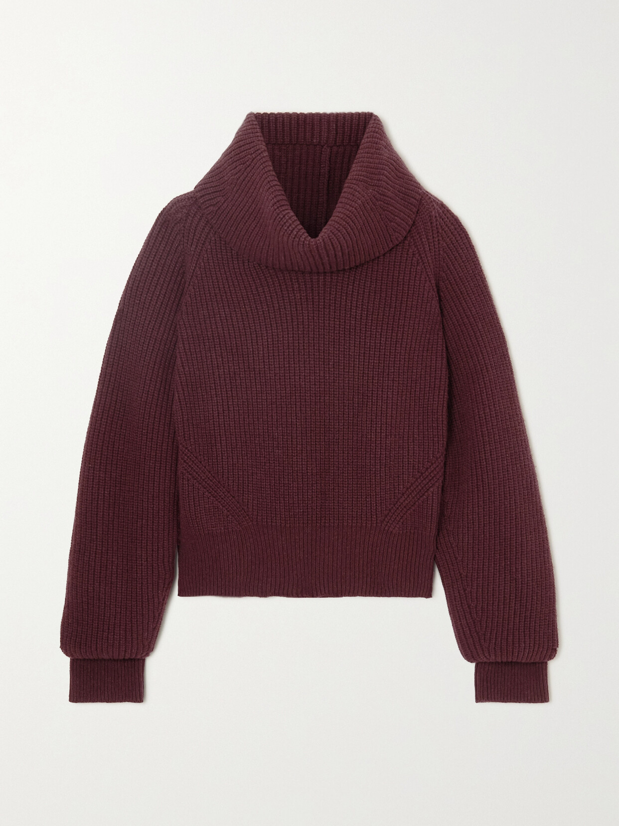 SASUPHI - + Net Sustain Ribbed Wool And Cashmere-blend Turtleneck Sweater - Red