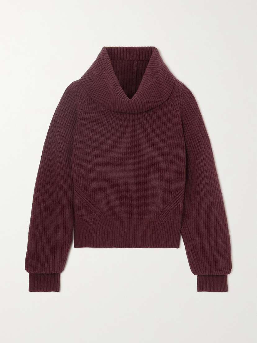 SA SU PHI + Net Sustain Ribbed Wool And Cashmere-blend Turtleneck Sweater