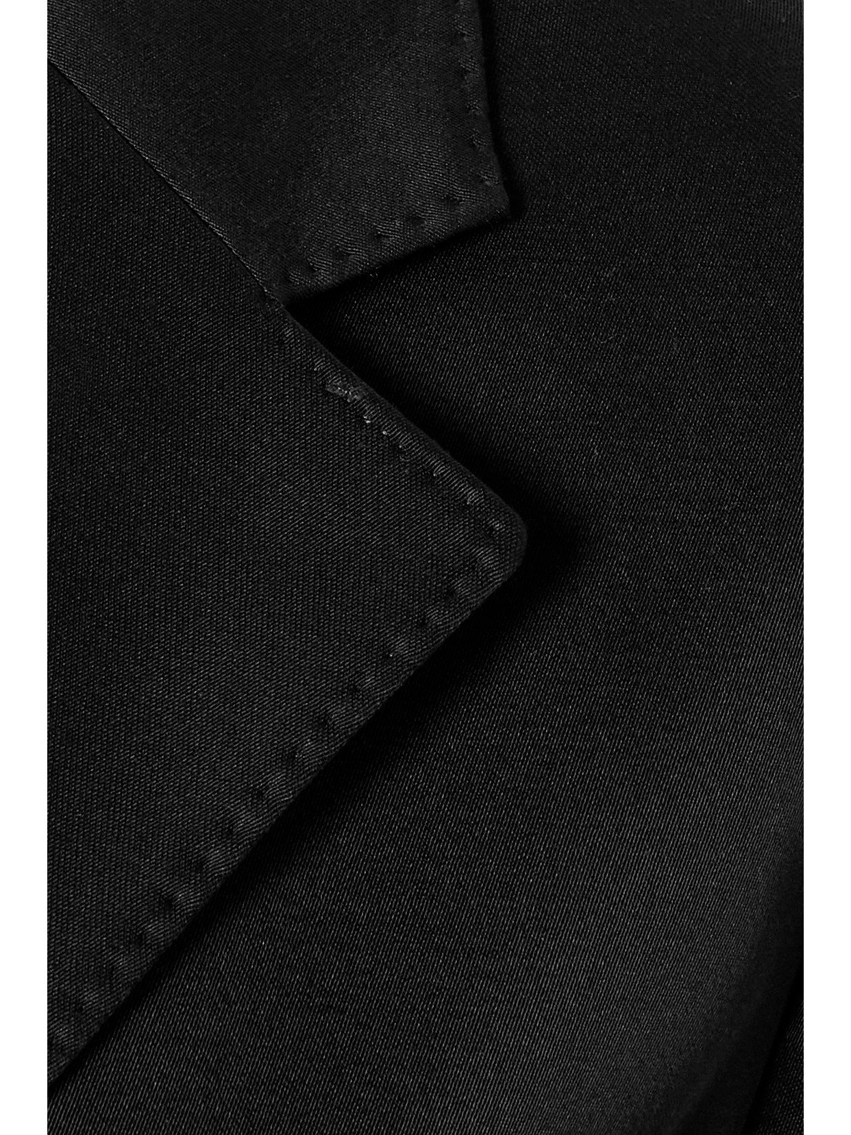 Sasuphi + Net Sustain Benni Belted Silk And Wool-blend Blazer In Black