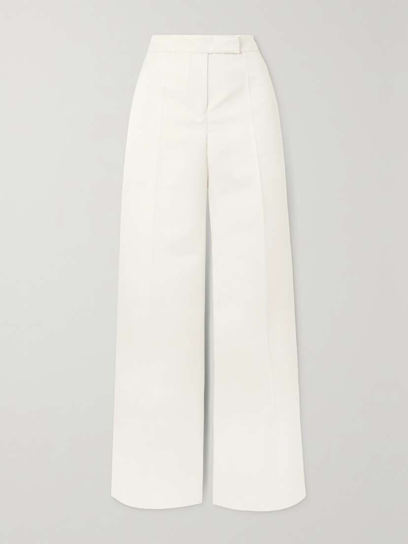 SASUPHI + Net Sustain Andrea Wool And Silk-blend Wide-leg Pants