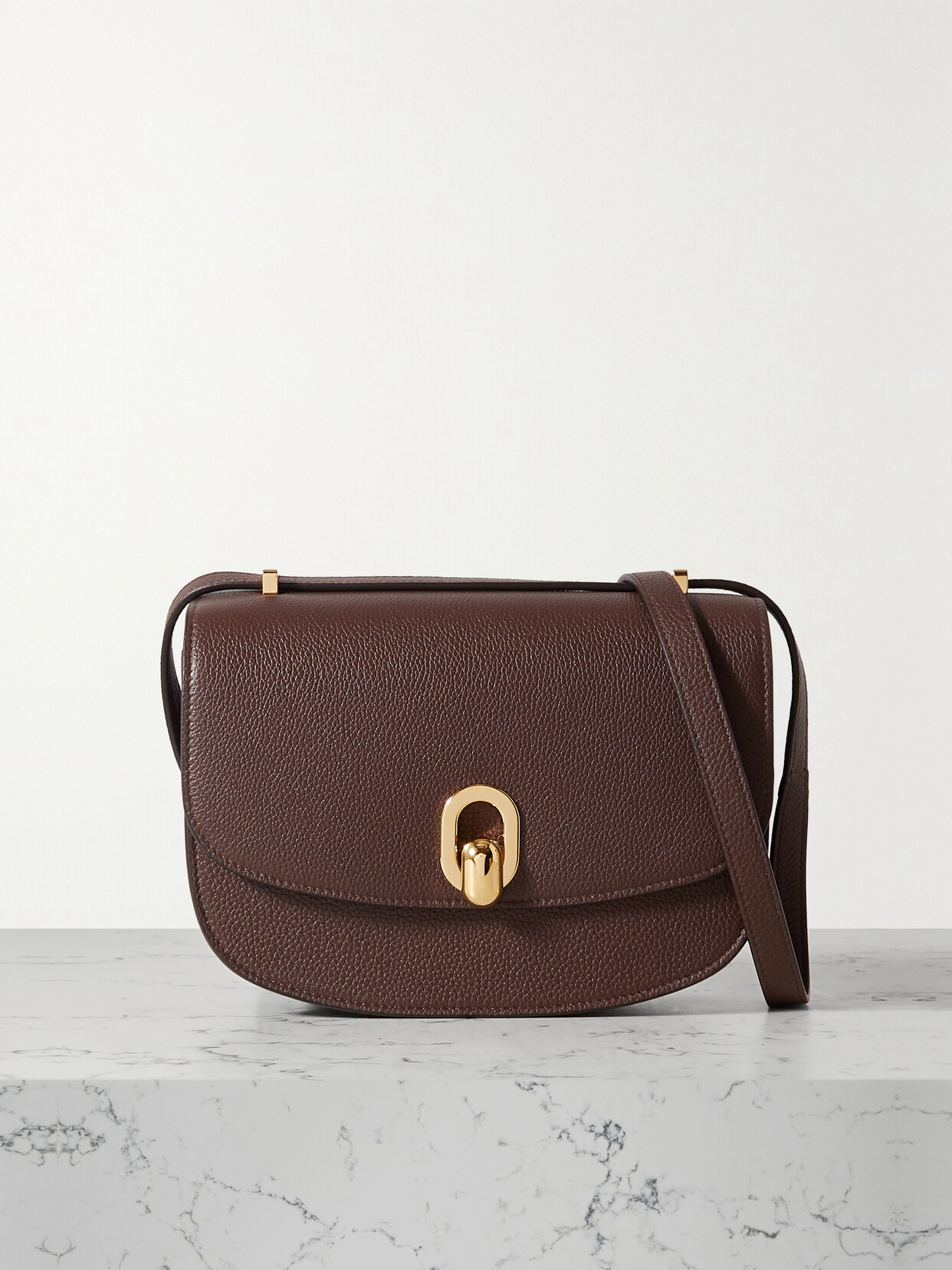 Savette - Tondo 22 Textured-leather Shoulder Bag - Brown