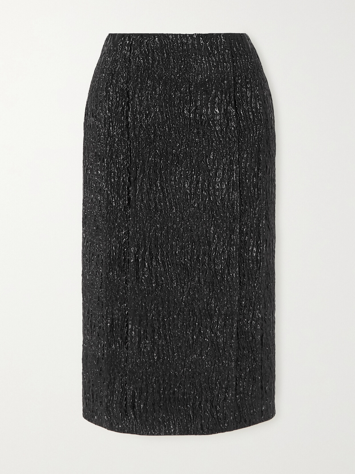 Simone Rocha Metallic Cloqué Midi Skirt - Black