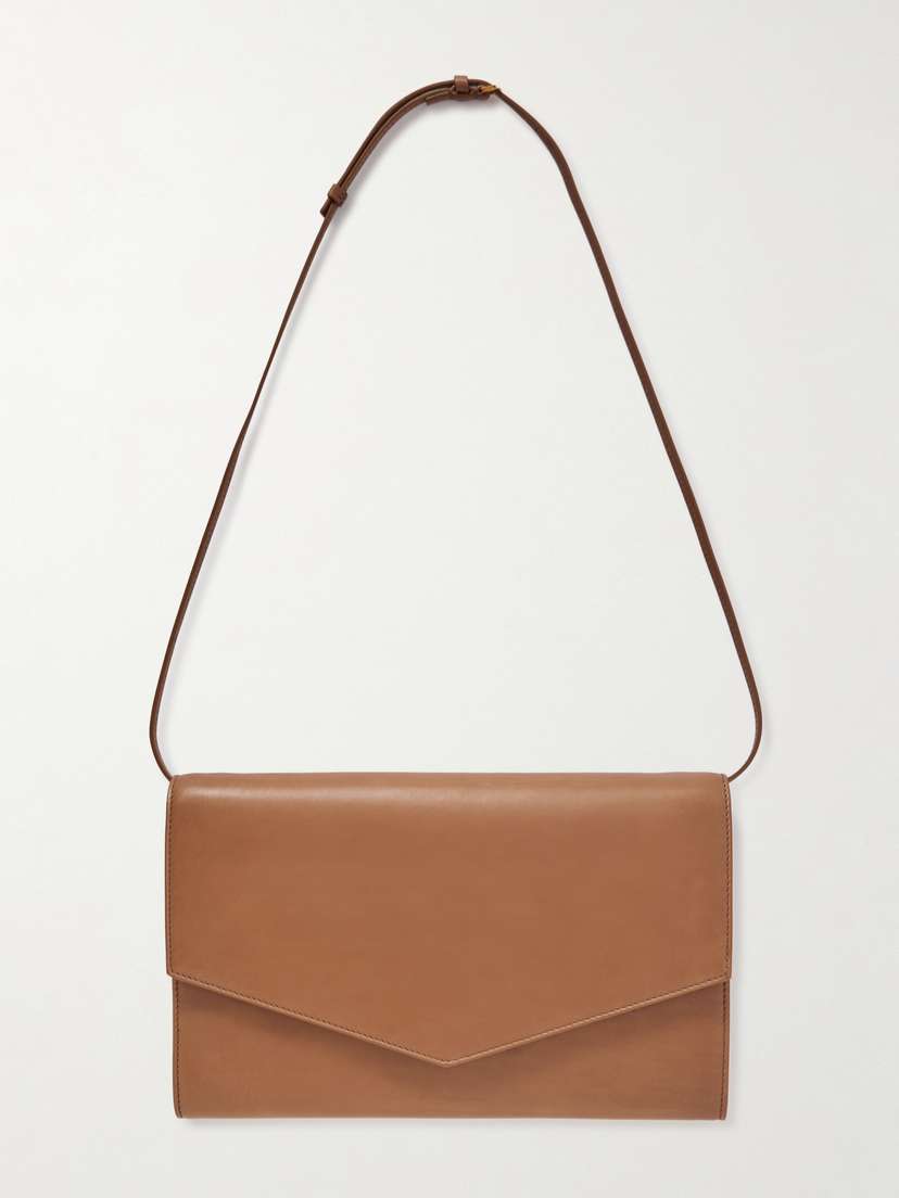 The Row Envelope Large Leather Shoulder Bag