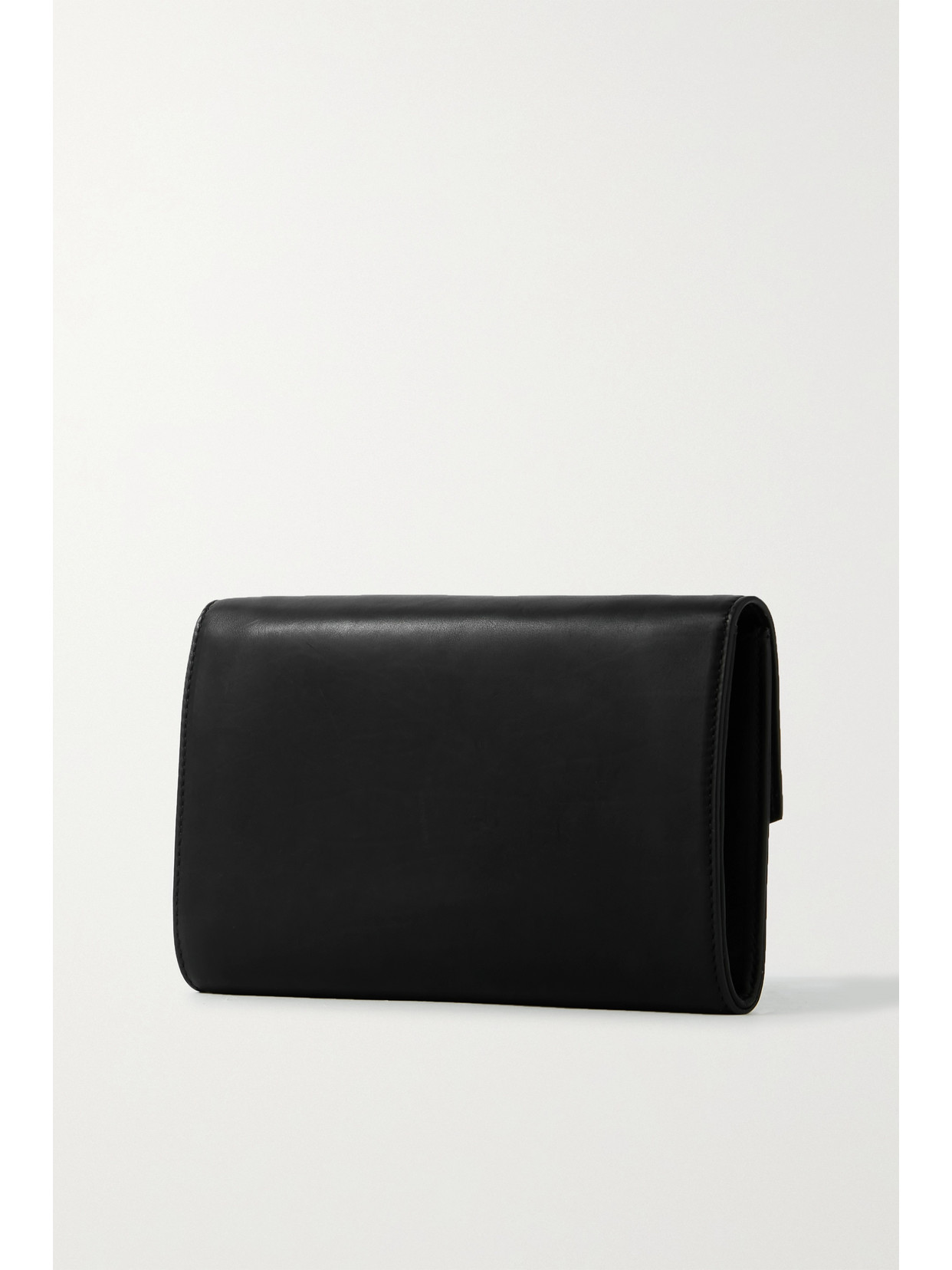 The Row Envelope Leather Shoulder Bag In Black