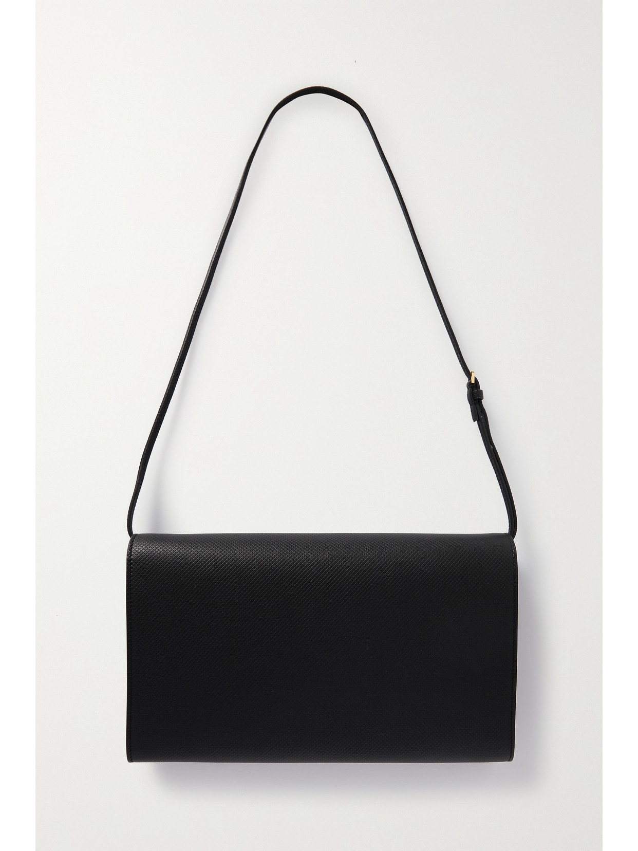 The Row Envelope Large Leather Shoulder Bag In Black