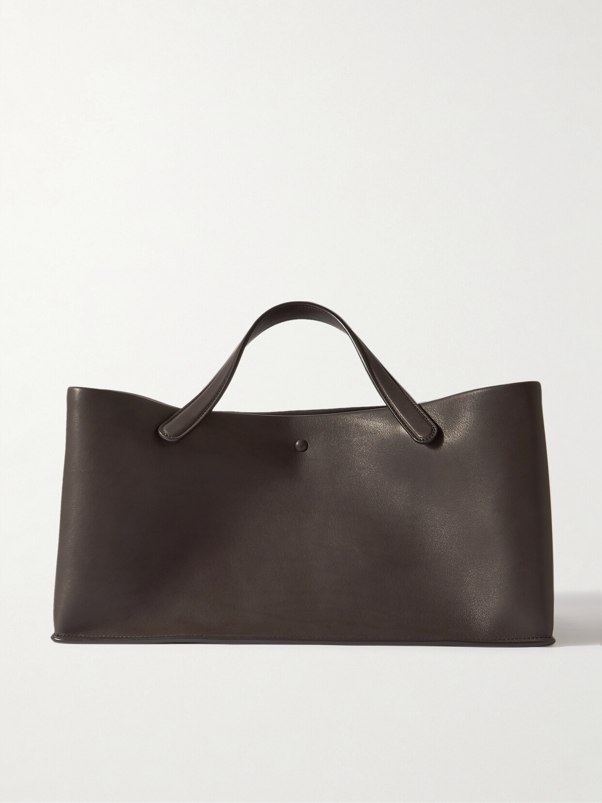 The Row Idaho Leather Tote - Brown