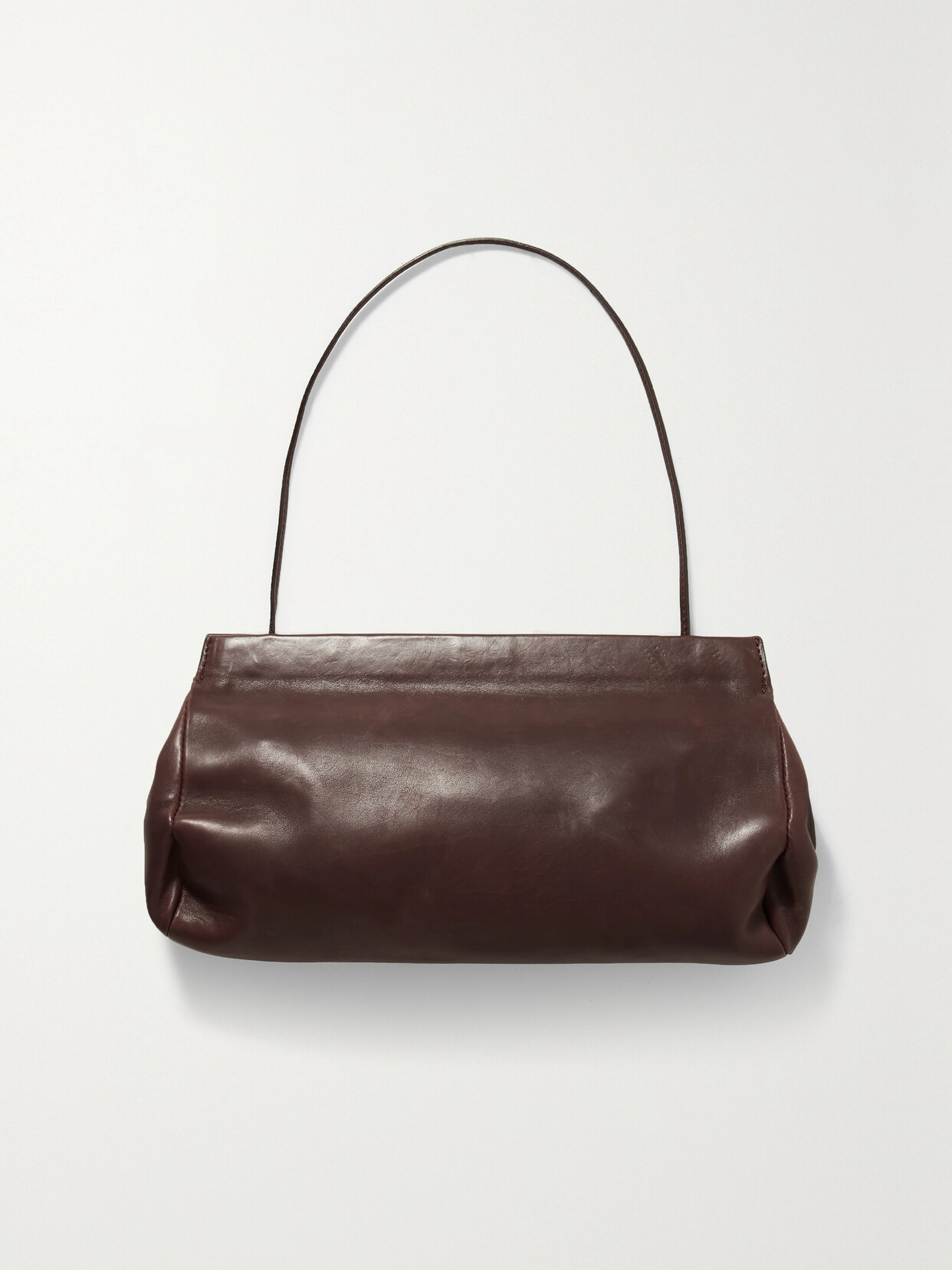 The Row - Abby Leather Shoulder Bag - Brown