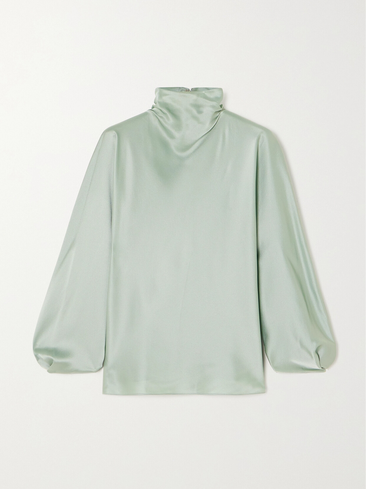 Vince - Draped Silk-satin Blouse - Blue