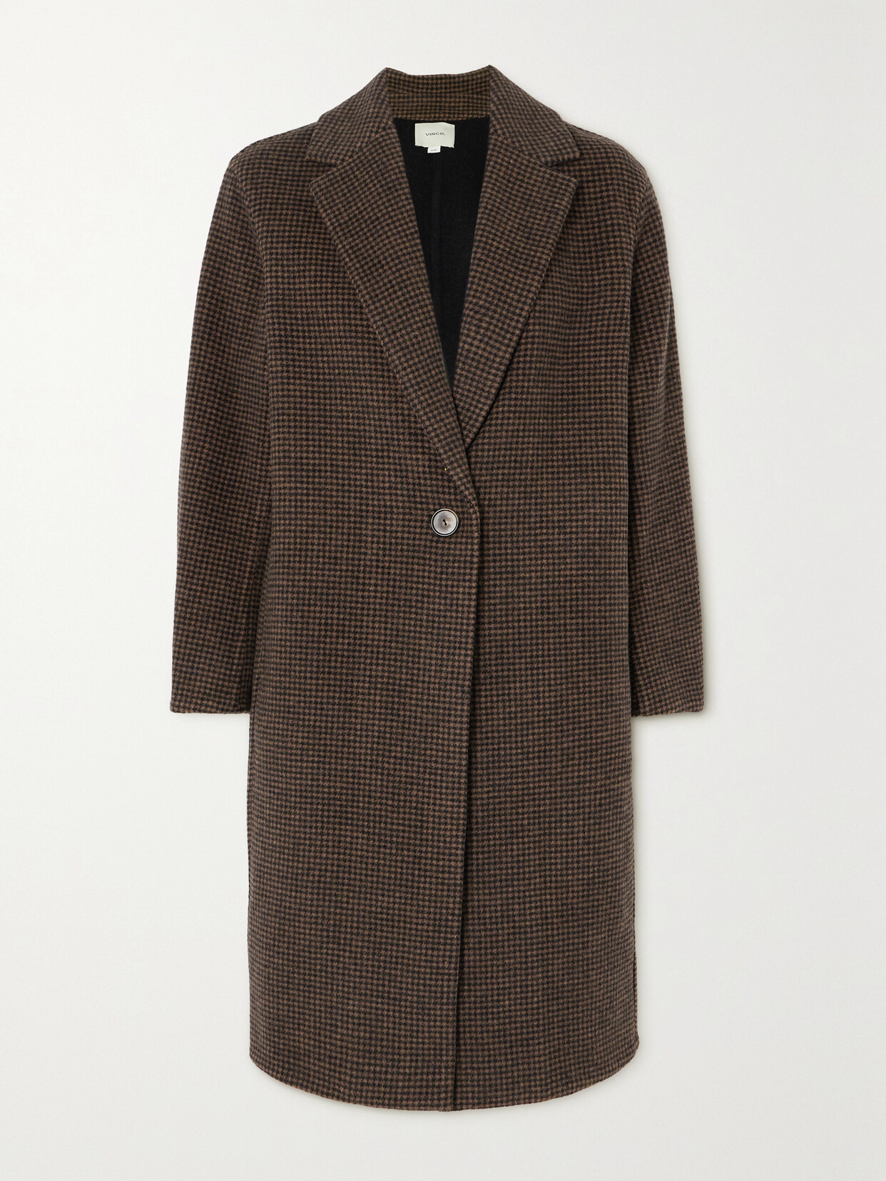 Vince - Houndstooth Recycled Wool-blend Coat - Brown