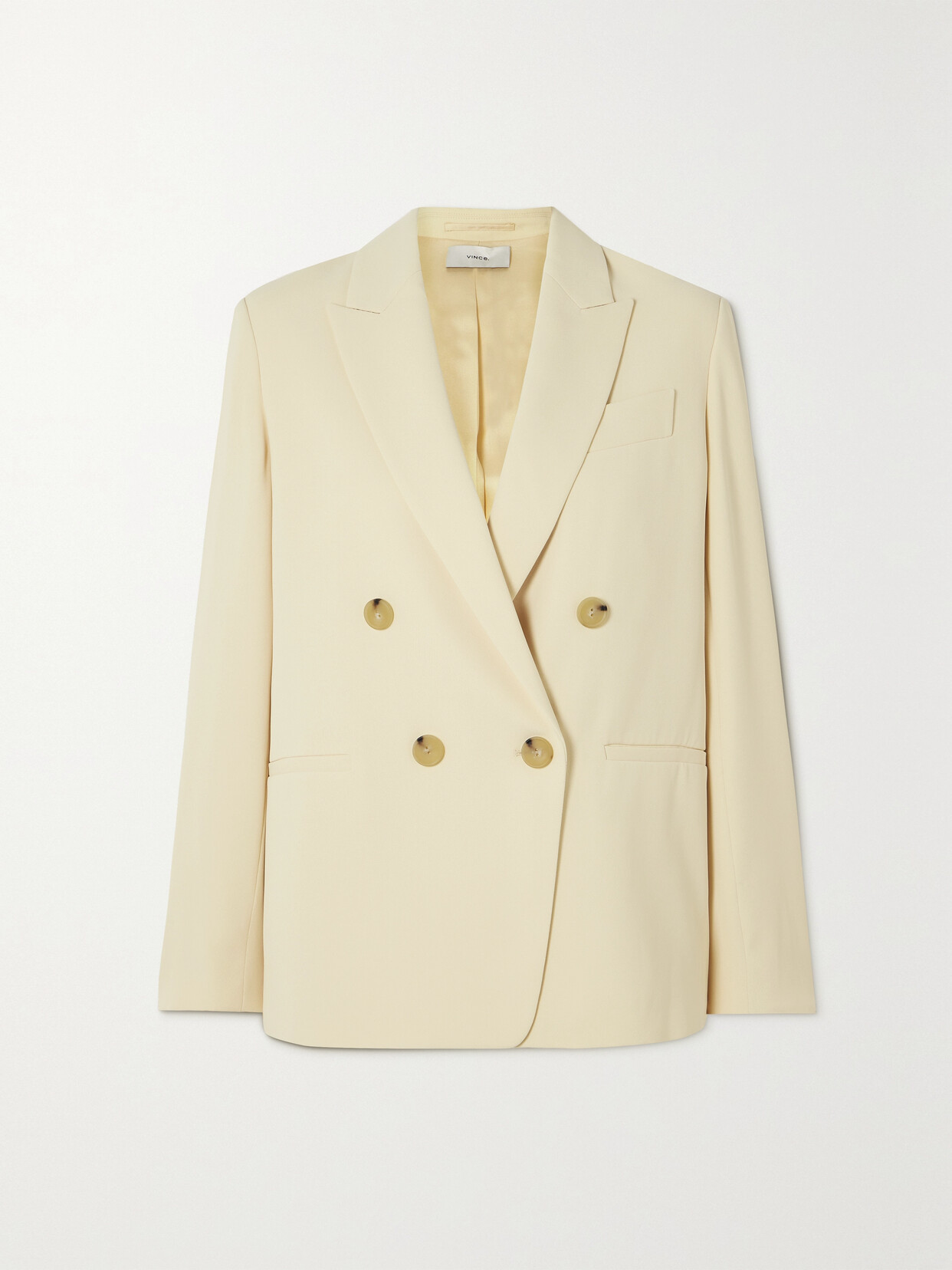 Vince - Double-breasted Recycled-crepe Blazer - Neutrals