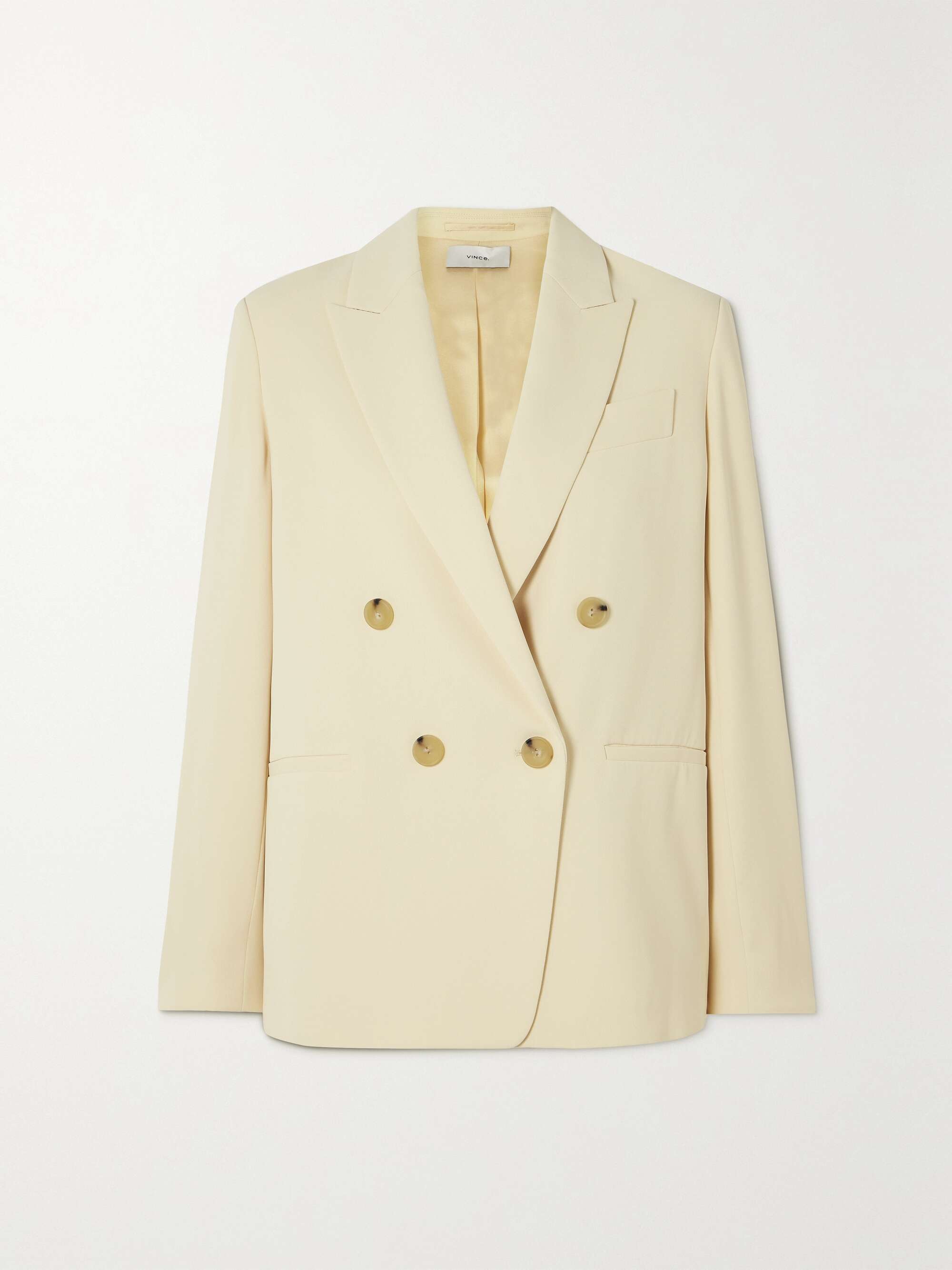 VINCE Double breasted recycled crepe blazer NET A PORTER