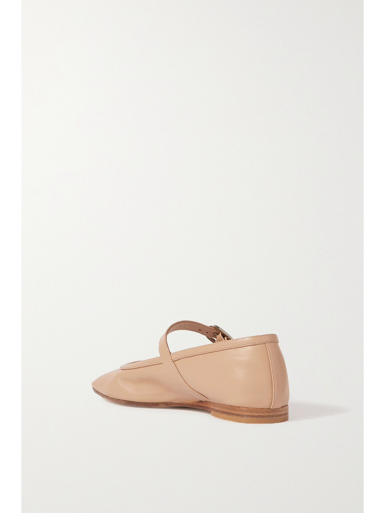 Shop Le Monde Beryl Leather Mary Jane Ballet Flats In Neutrals