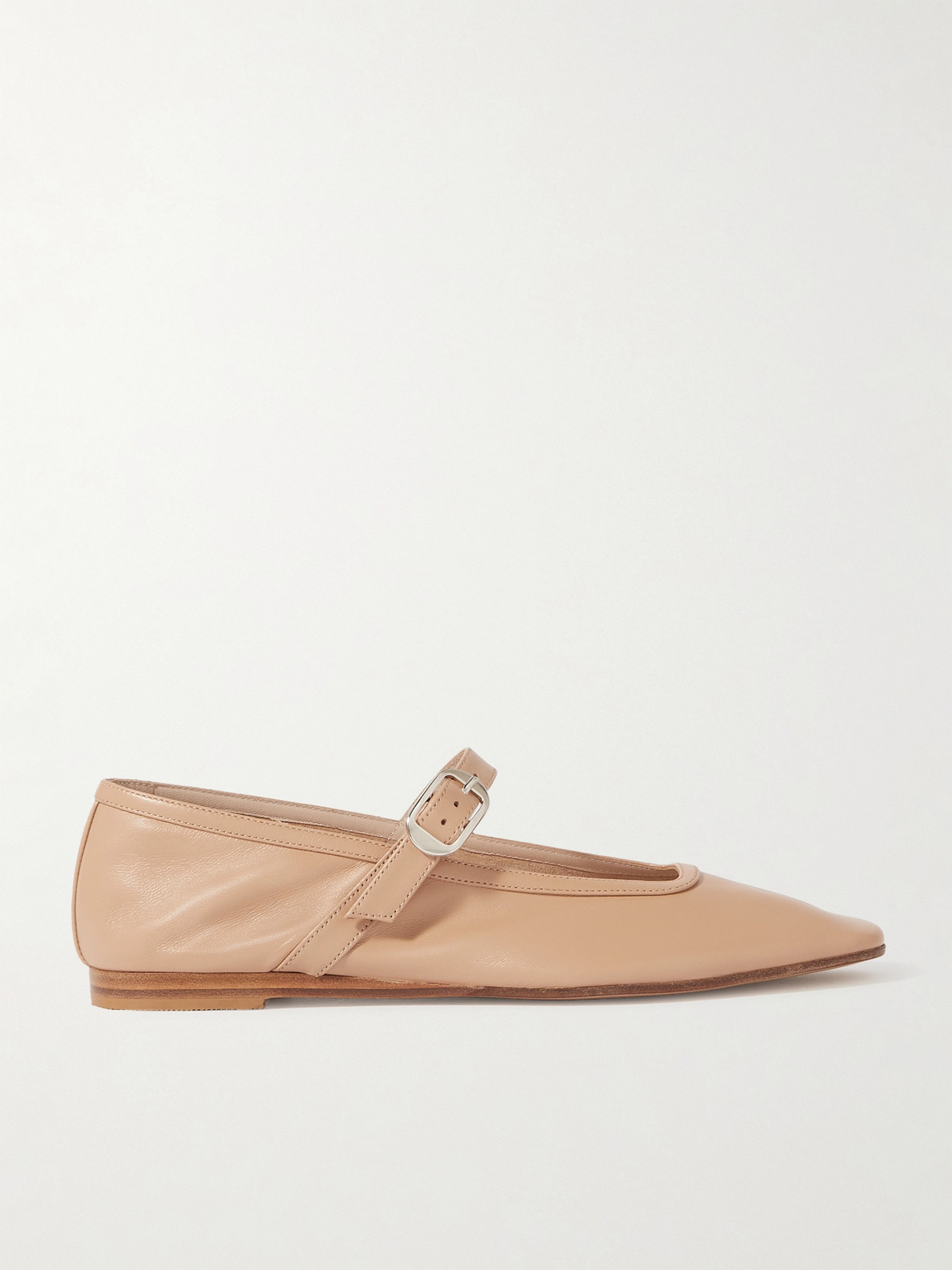 Le Monde Beryl Mary Jane Linen Flats In Neutrals