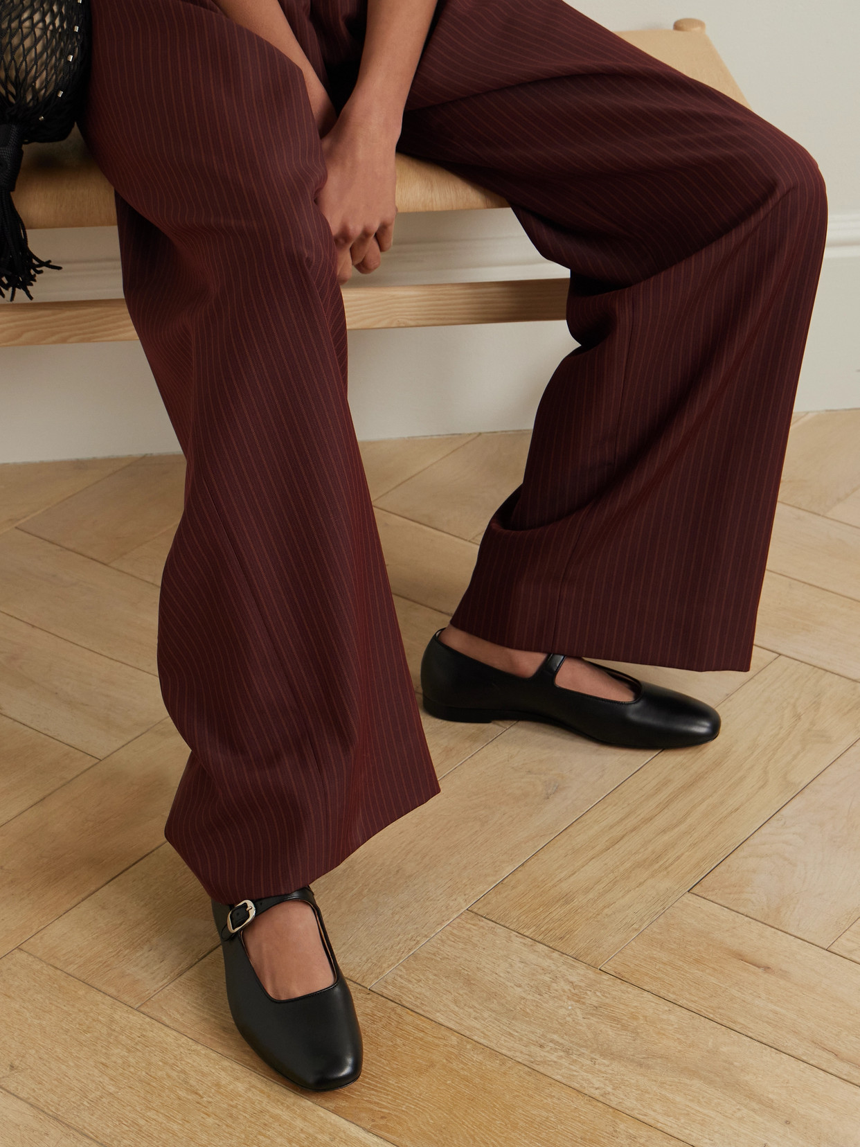 LE MONDE BERYL LEATHER MARY JANE BALLET FLATS