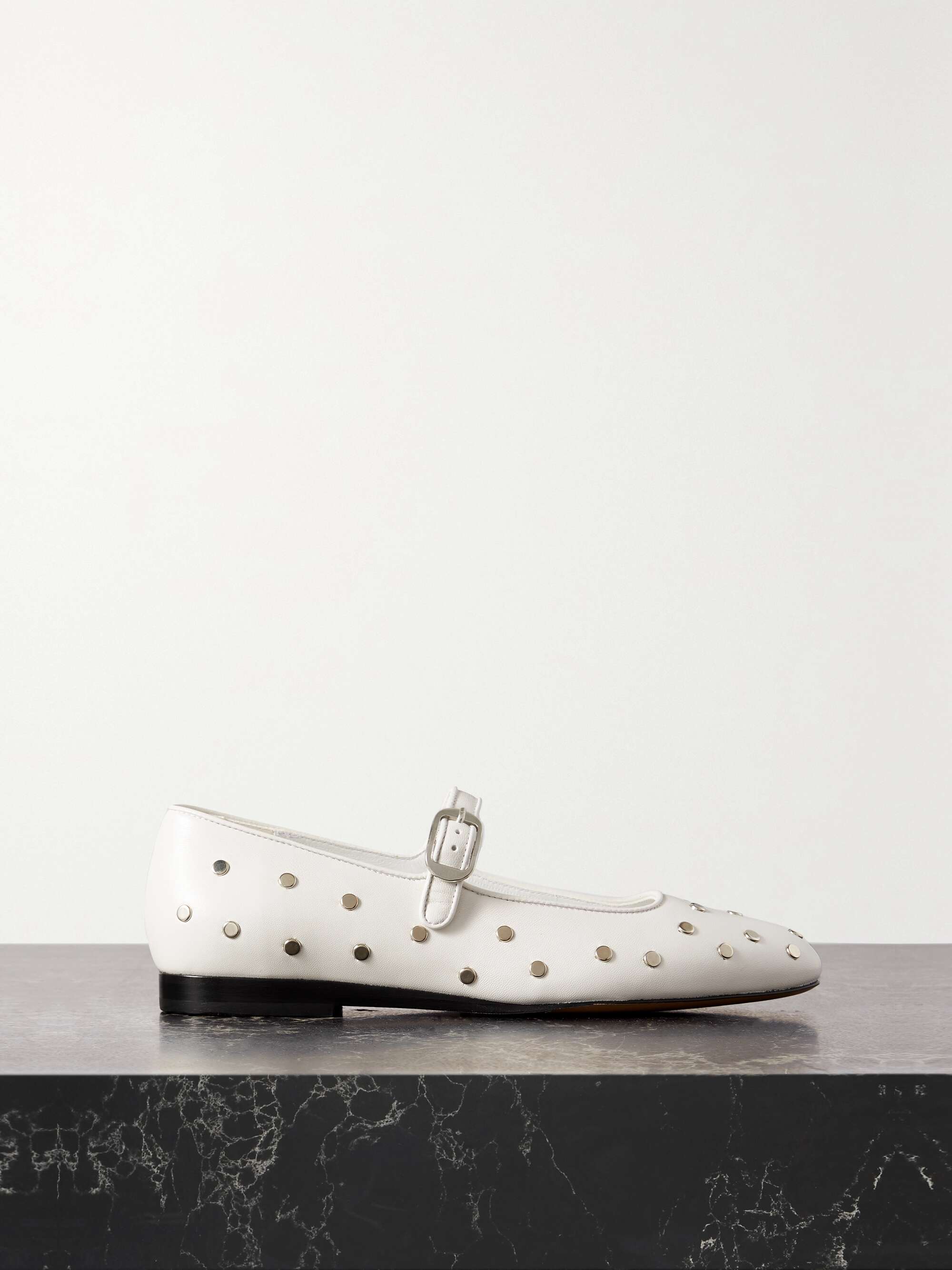 White mary jane flats clearance