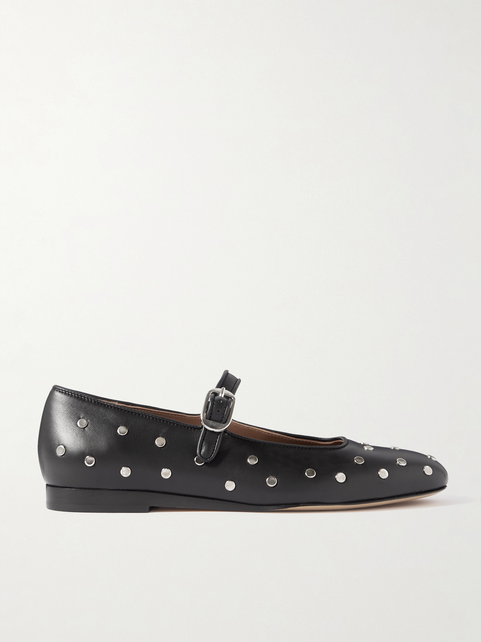 LE MONDE BERYL - Studded leather Mary Jane ballet flats | Plush