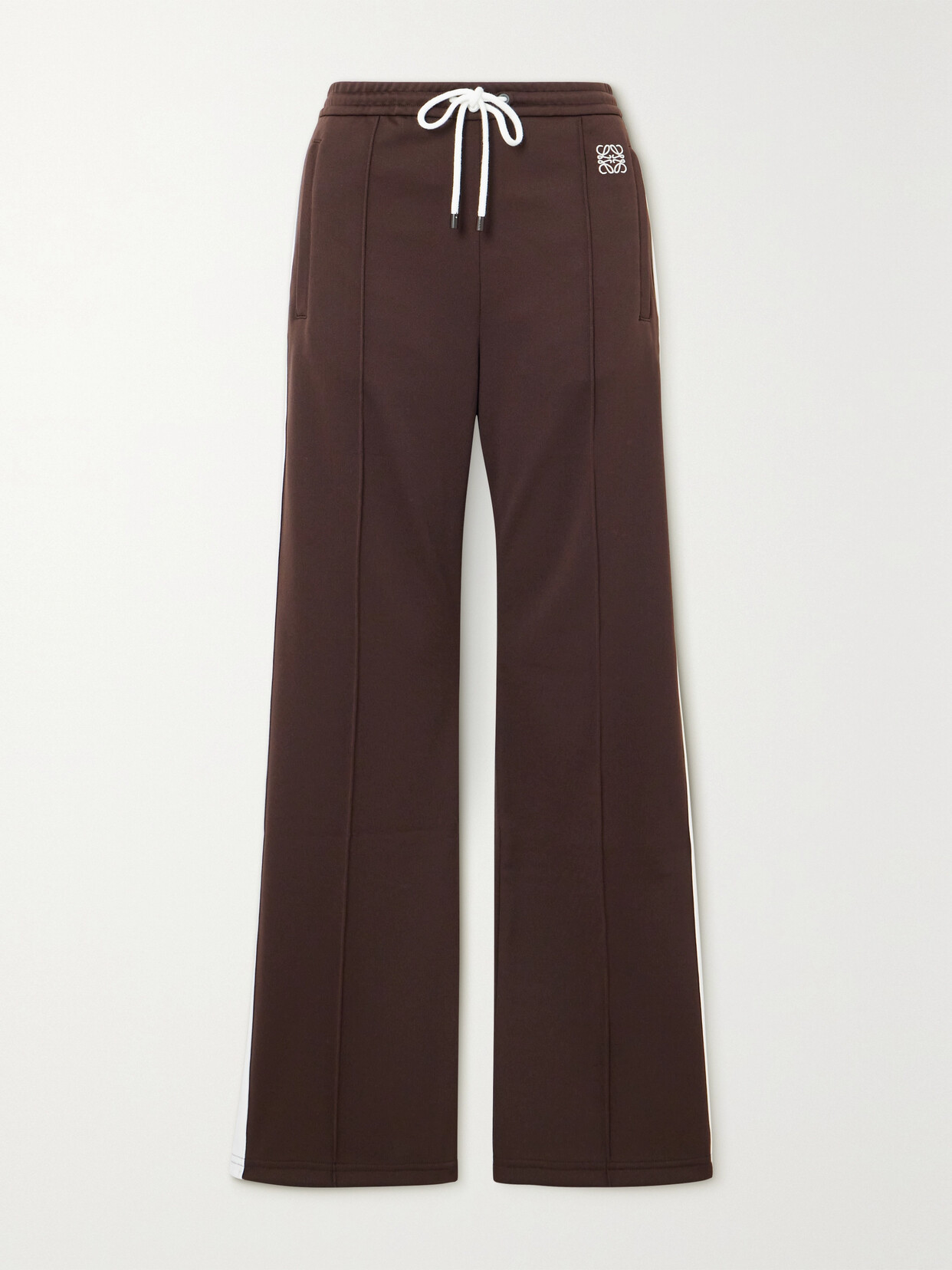 Loewe - Anagram Embroidered Jersey Track Pants - Brown