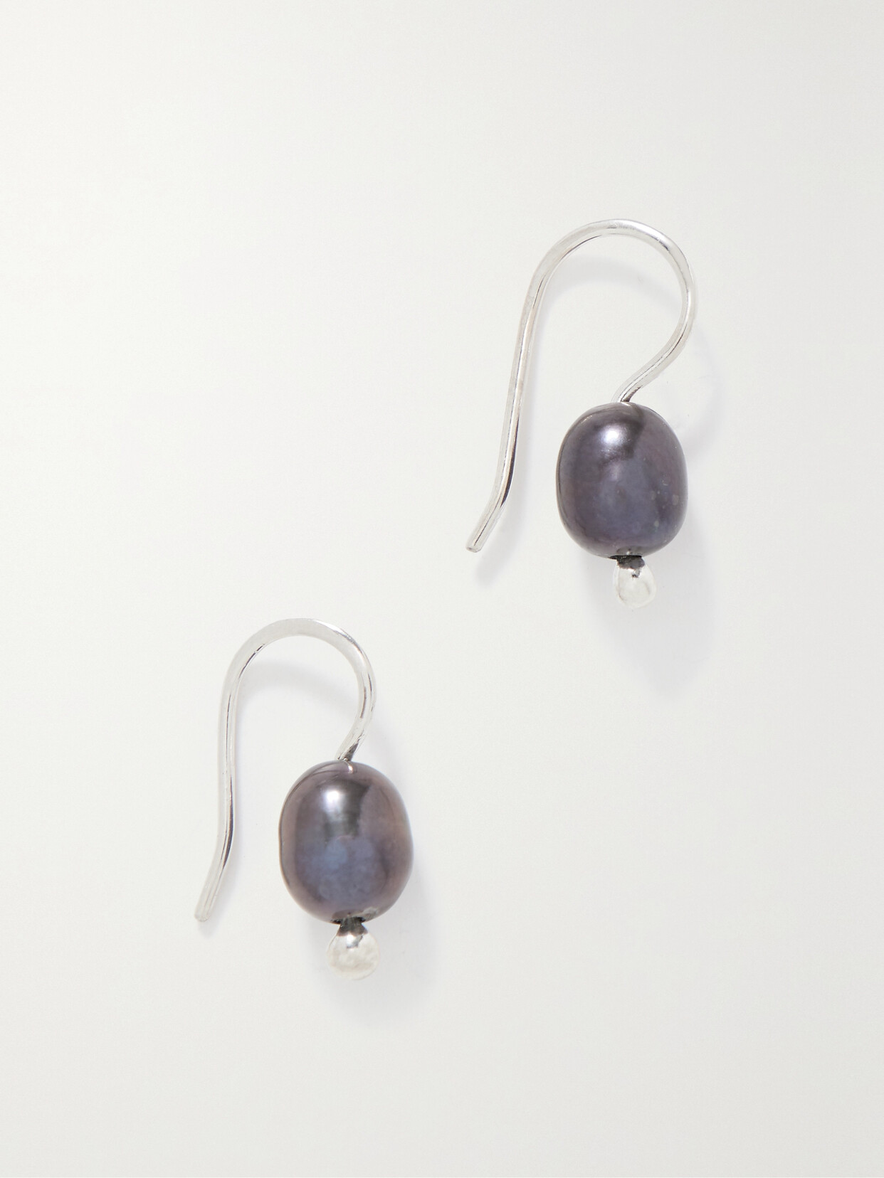 Sophie Buhai Mermaid Silver Pearl Earrings In Black