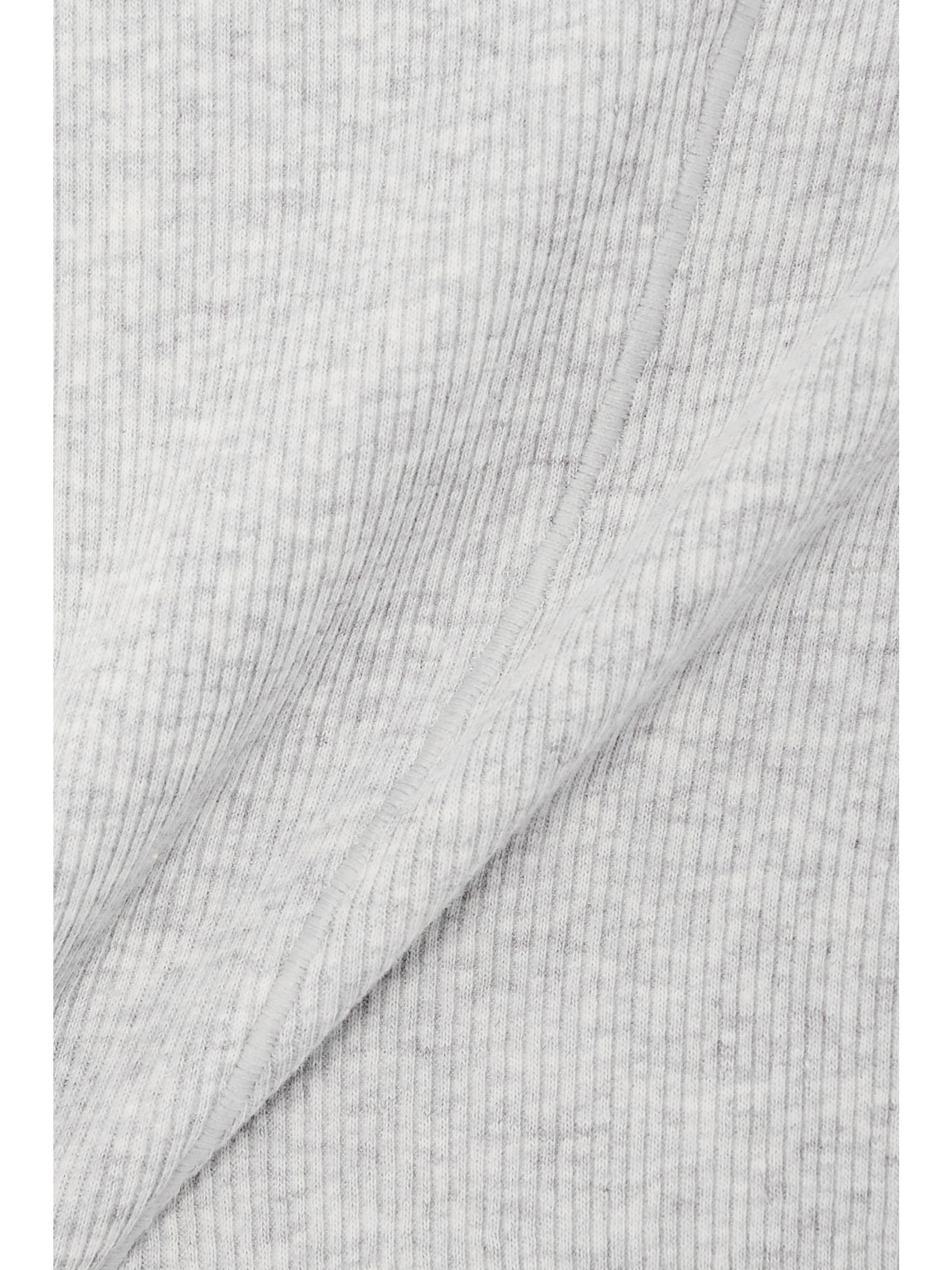 Skims Cotton Collection ribbed stretch-cotton jersey boxer shorts - Light Heather Grey