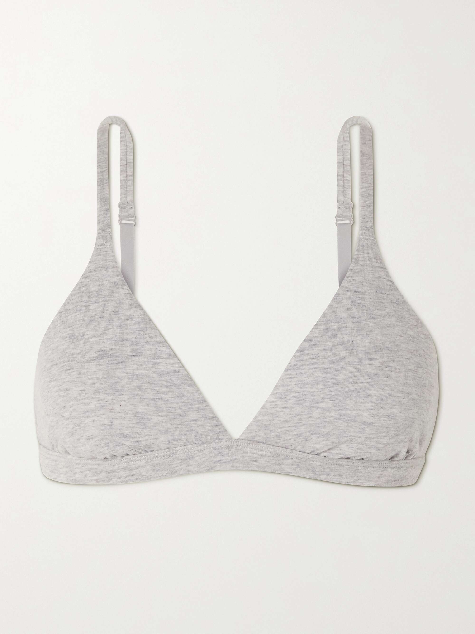 SKIMS Cotton Jersey Triangle Bralette Gray Size M - $28 - From Myra