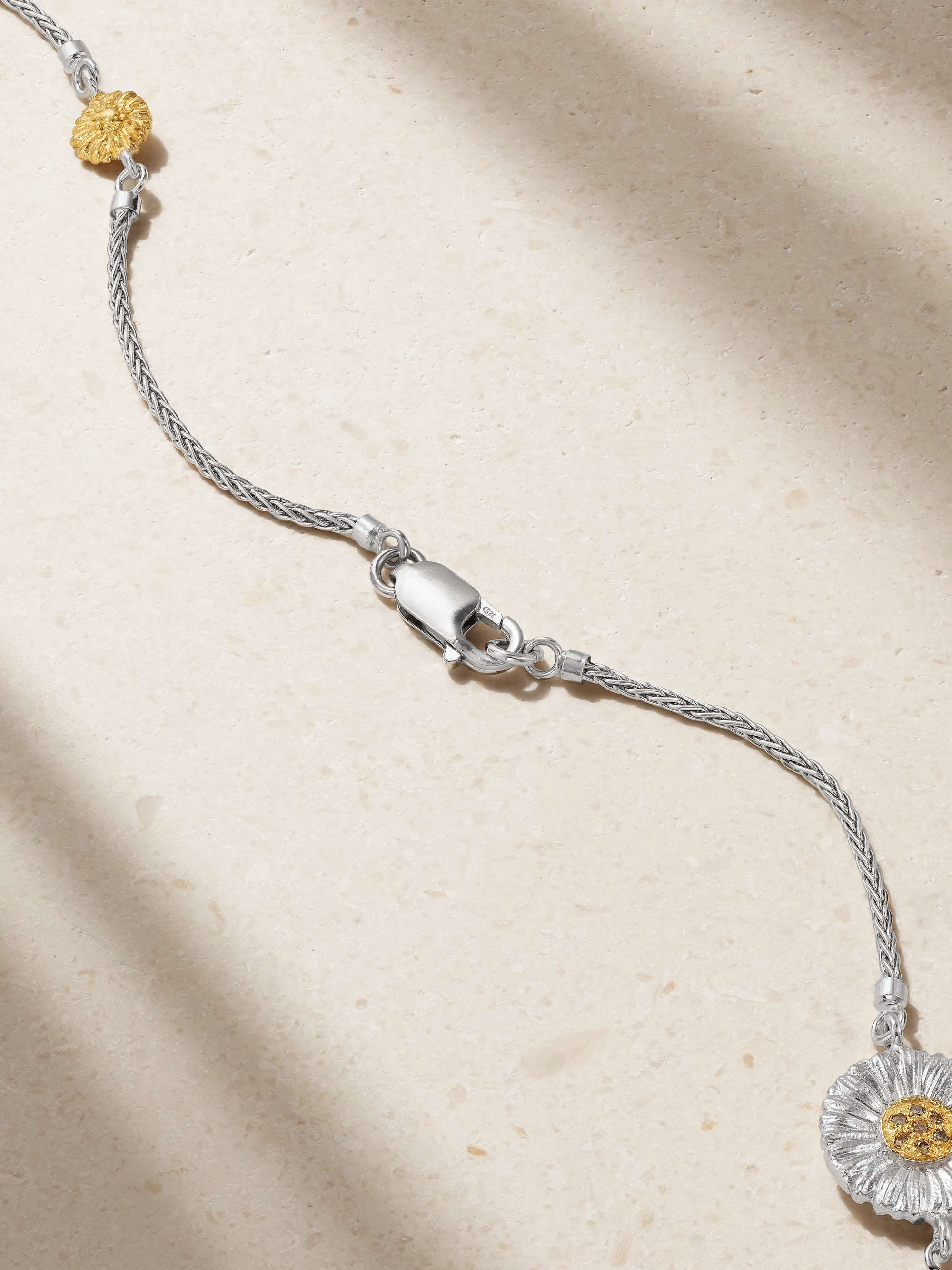 BUCCELLATI Blossoms rhodium-plated sterling silver and gold