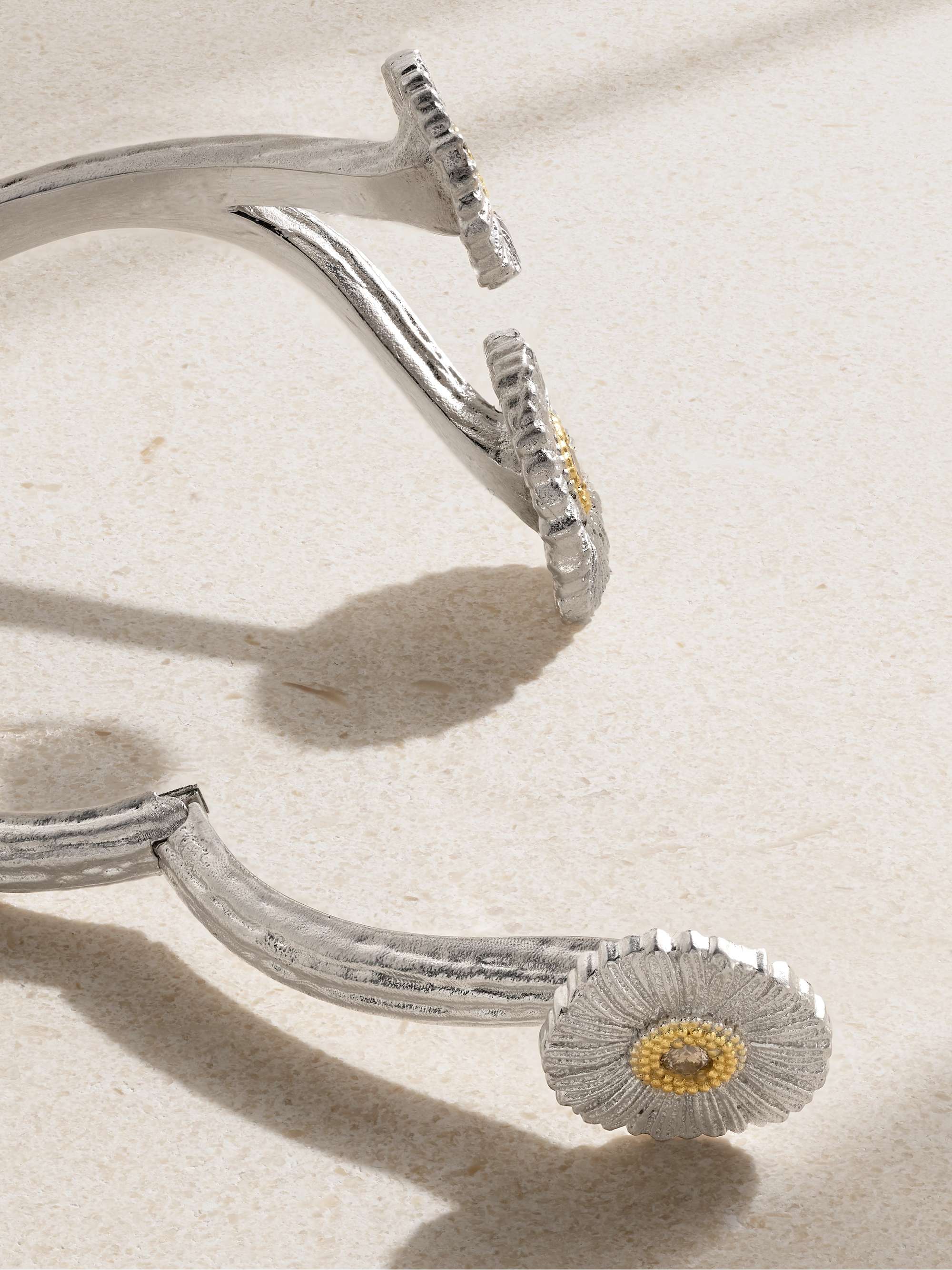 BUCCELLATI Blossoms sterling silver and gold vermeil diamond BUCCELLATI Blossoms sterling silver and gold vermeil diamond