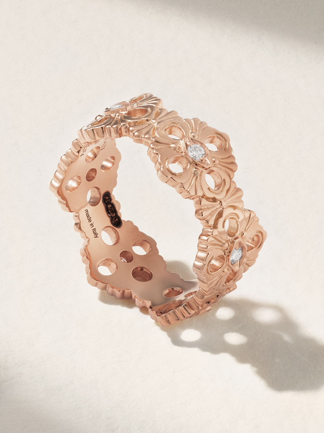 Buccellati - Eternelle Opera 18-karat Rose Gold Diamond Ring - 52