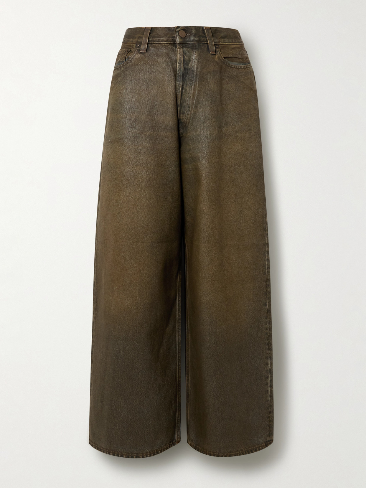 Acne Studios - Super Baggy Coated High-rise Wide-leg Jeans - Blue