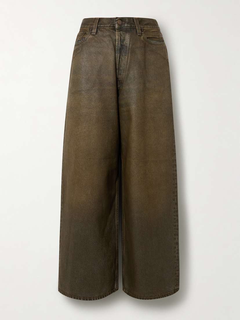 Acne Studios Super Baggy Coated High-rise Wide-leg Jeans