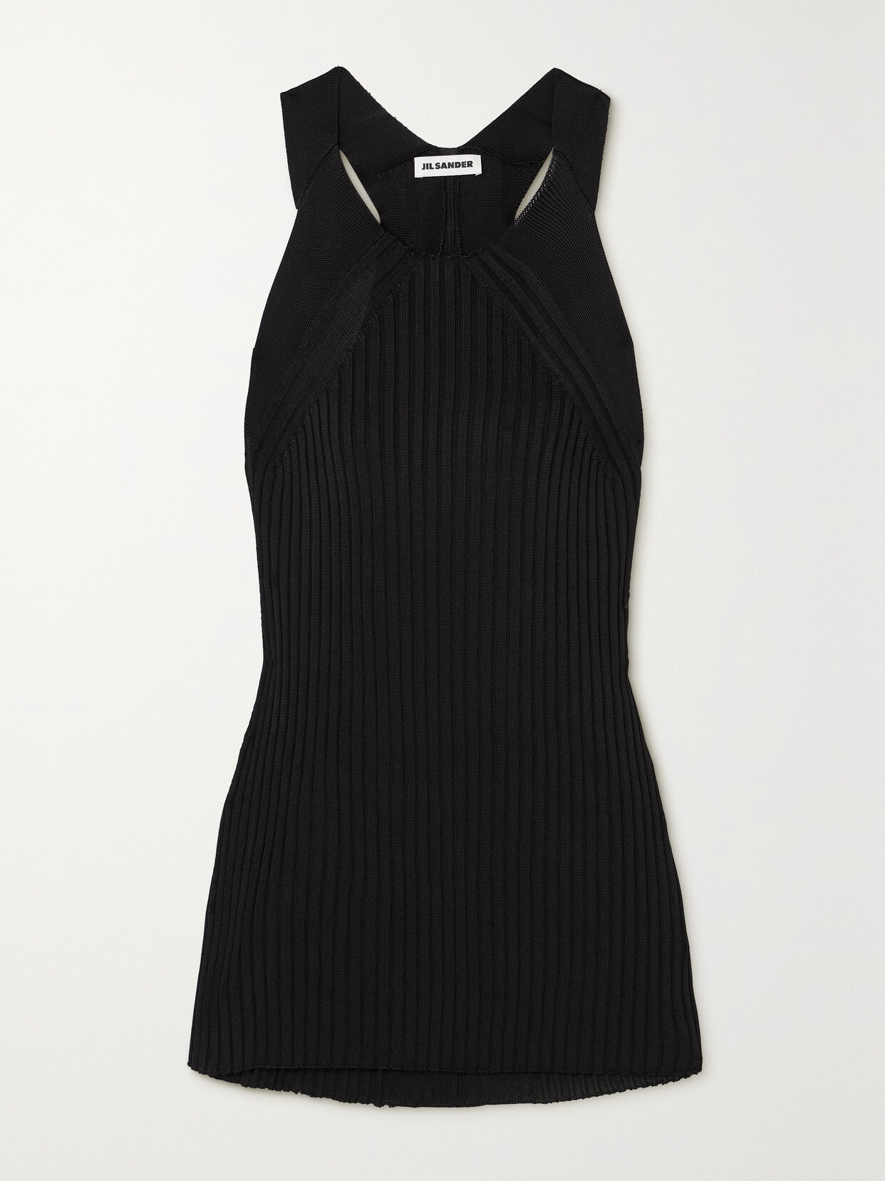 Jil Sander Ribbed-knit Tank In Black