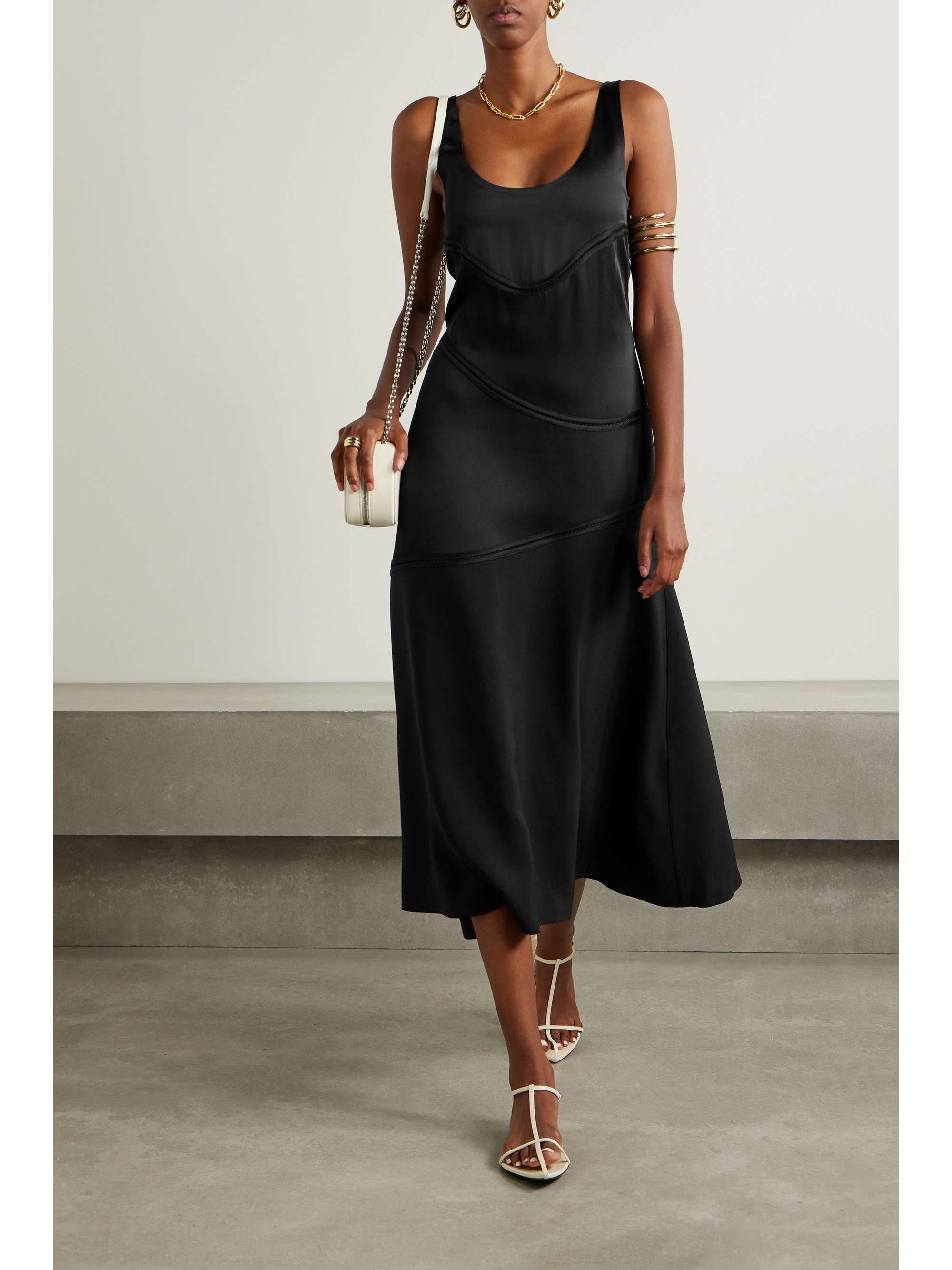 net-a-porter.com | Jil Sander Midikleid aus Satin