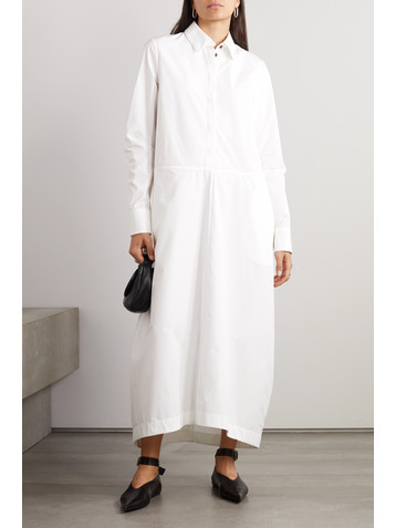 Jil Sander Cotton-poplin maxi shirt dress