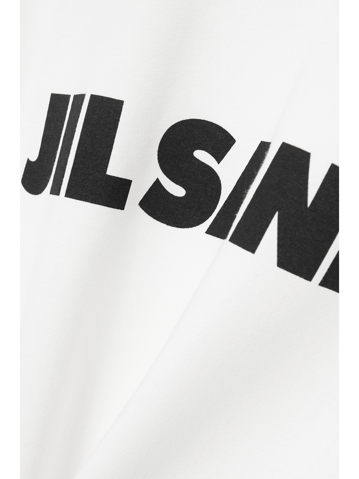 Shop Jil Sander Printed Cotton-jersey T-shirt In White