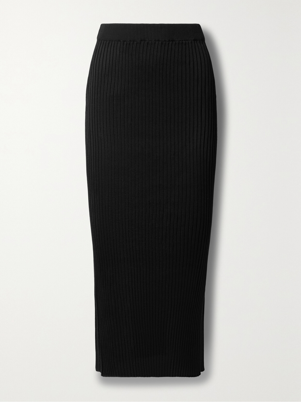 Jil Sander - Ribbed-knit Midi Skirt - Black