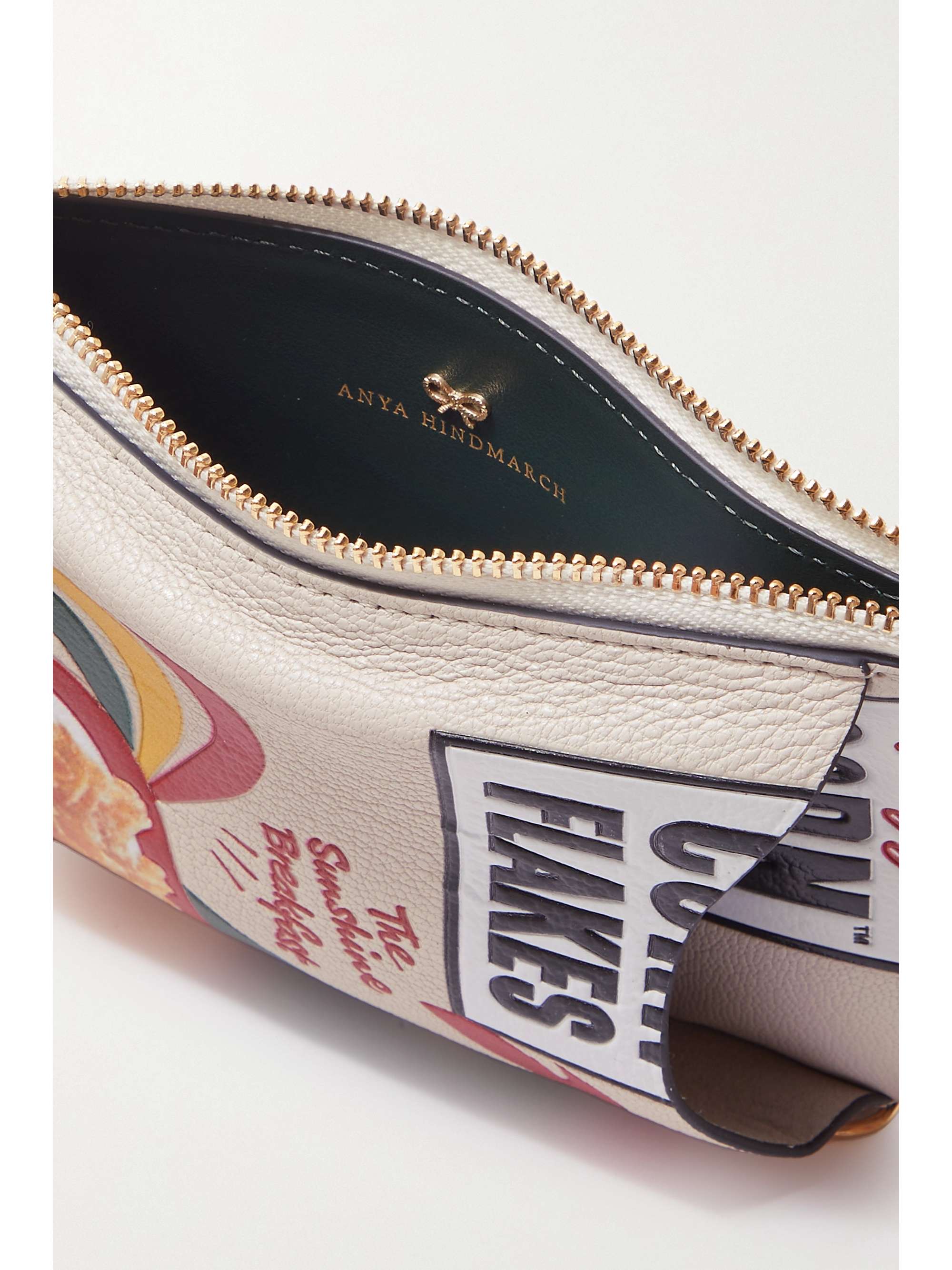 ANYA HINDMARCH Cornflakes leather phone pouch NETAPORTER