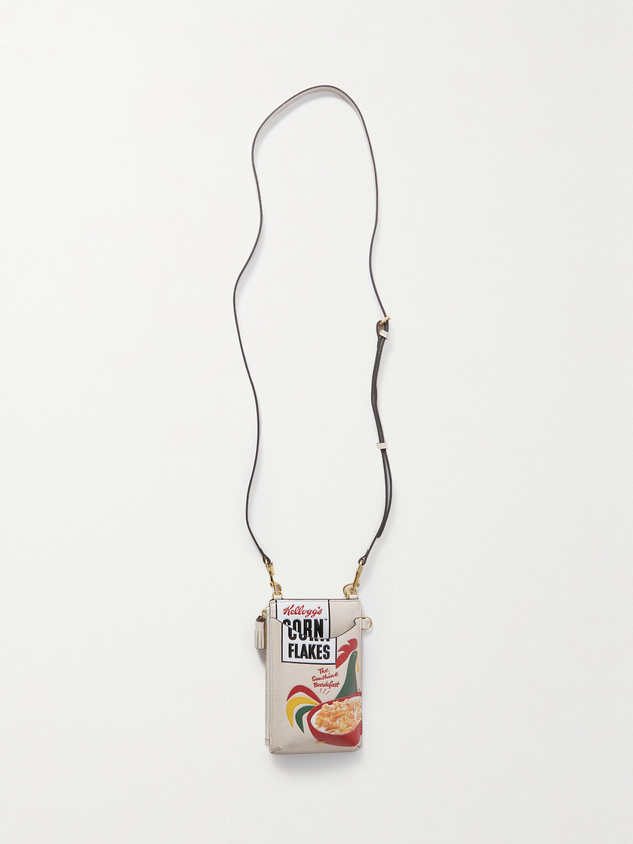 Anya Hindmarch Cornflakes Leather Phone Pouch - Neutrals