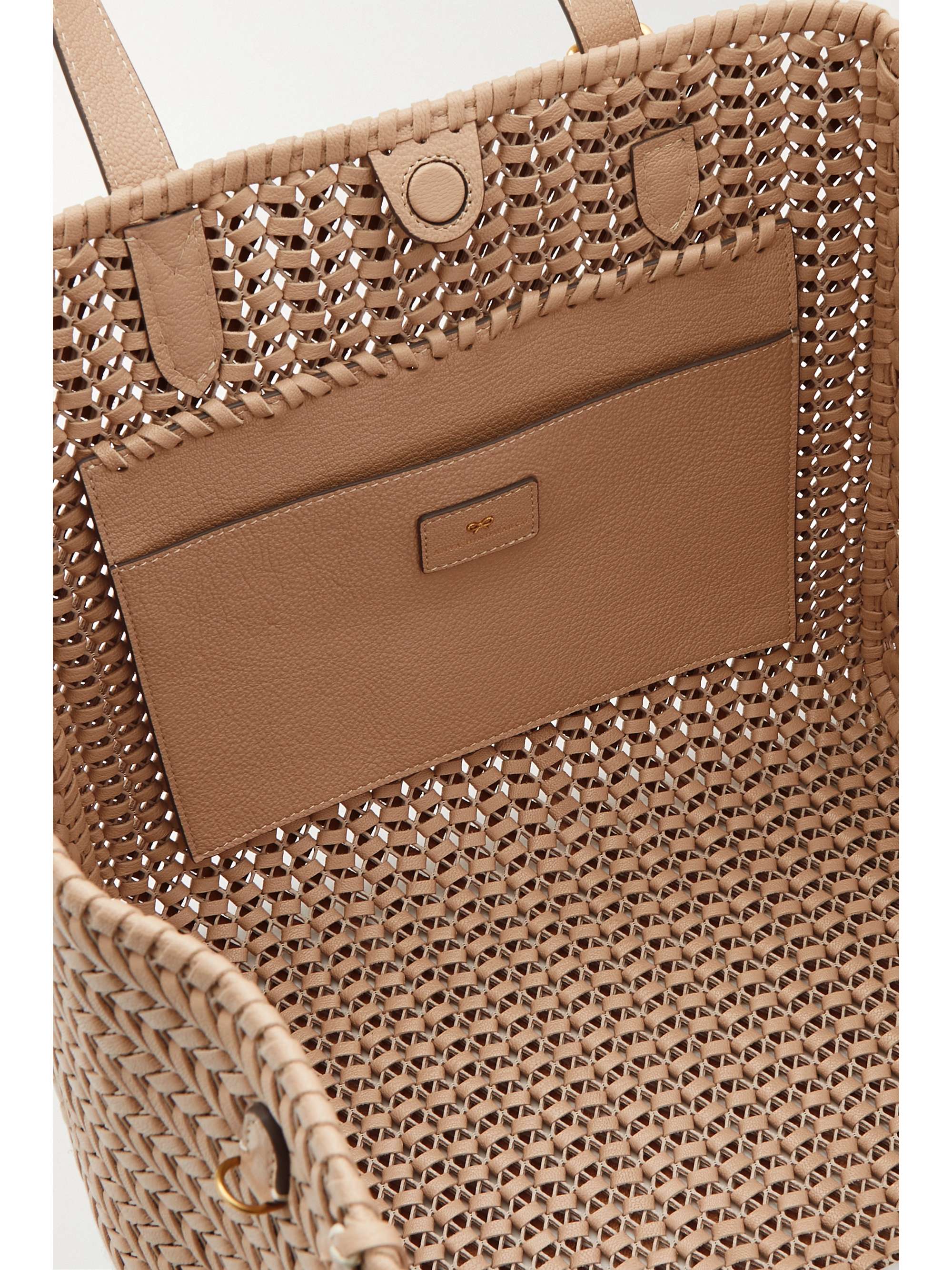 ANYA HINDMARCH Neeson Square woven leather tote NETAPORTER