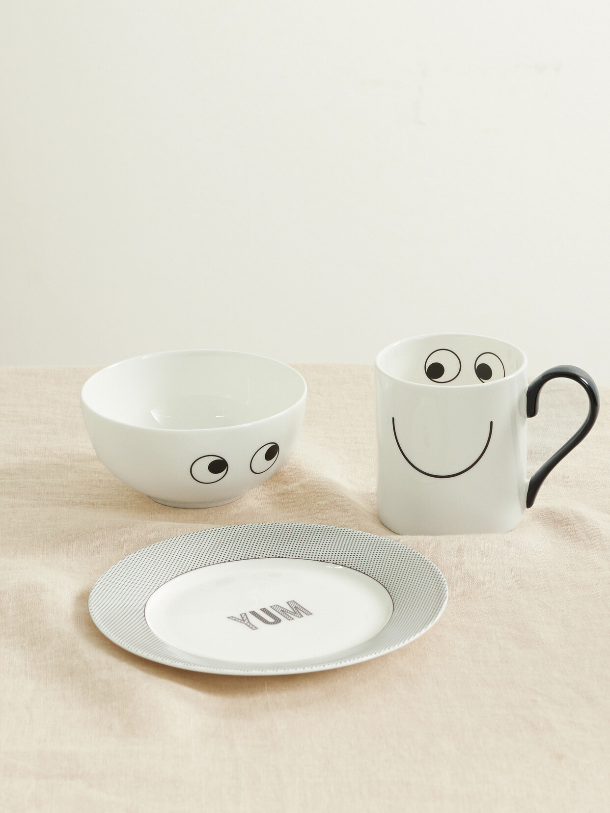 Anya Hindmarch - Eyes Painted Bone China Tea Set - White