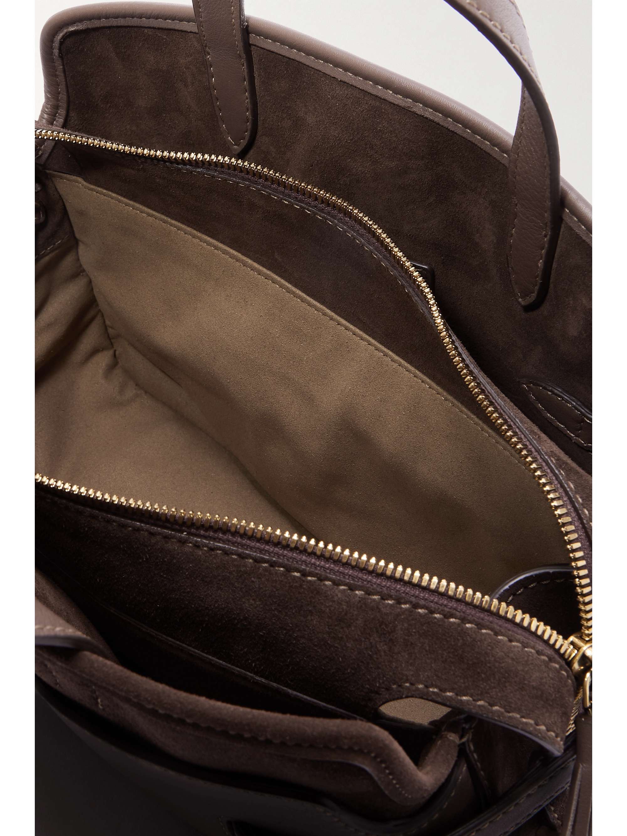 ANYA HINDMARCH Wilson leather and suede shoulder bag NETAPORTER