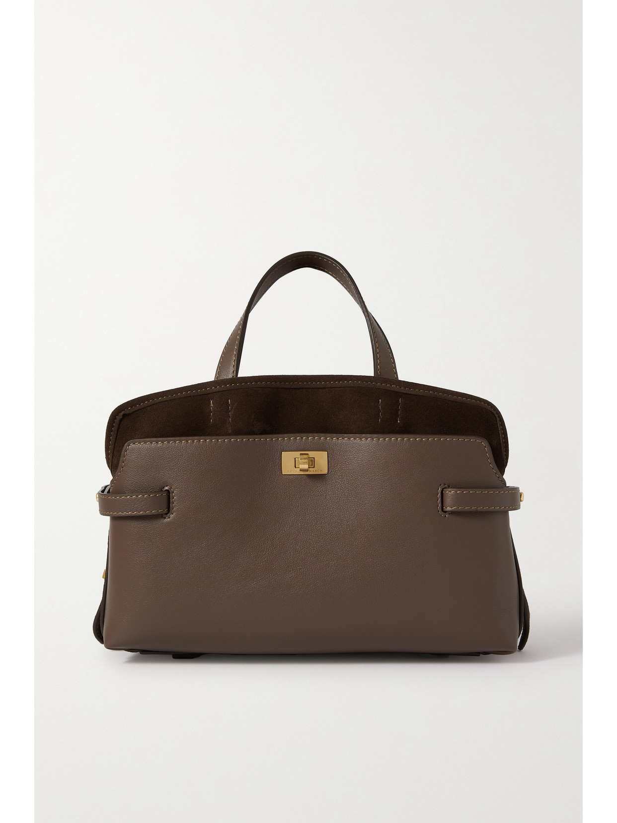 Anya Hindmarch - Wilson Leather And Suede Shoulder Bag - Brown