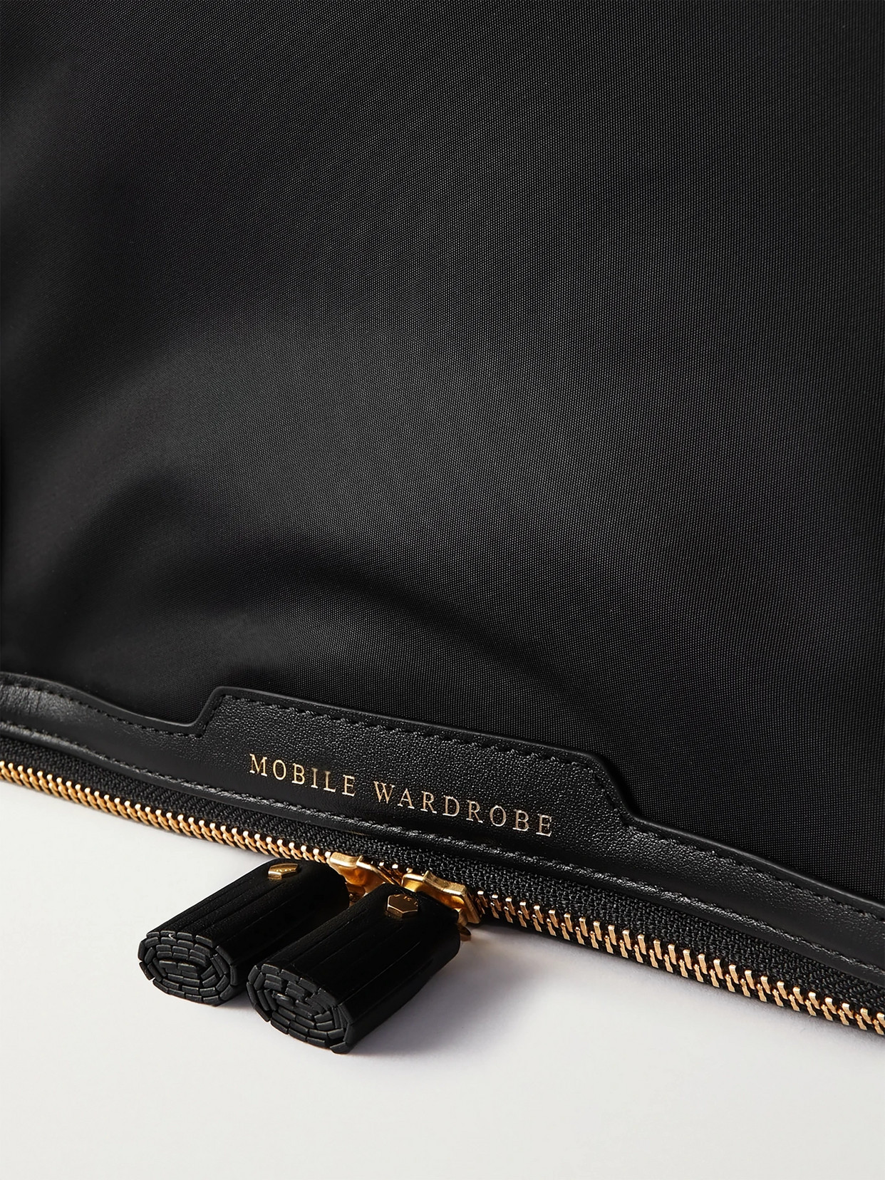 ANYA HINDMARCH MOBILE WARDROBE LEATHER-TRIMMED ECONYL® TRAVEL CASE