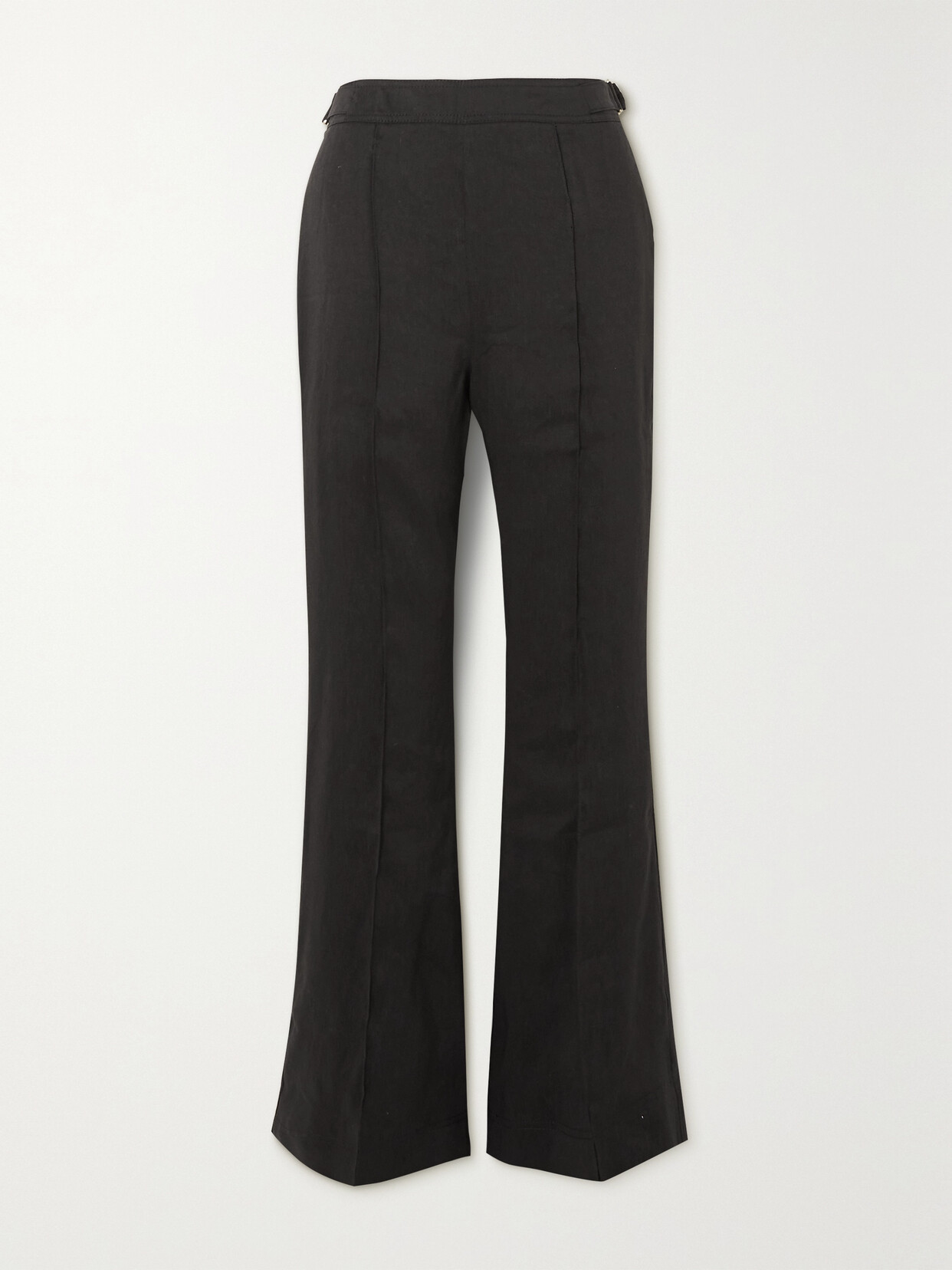 Aje Elements Linen-blend Flared Pants In Black