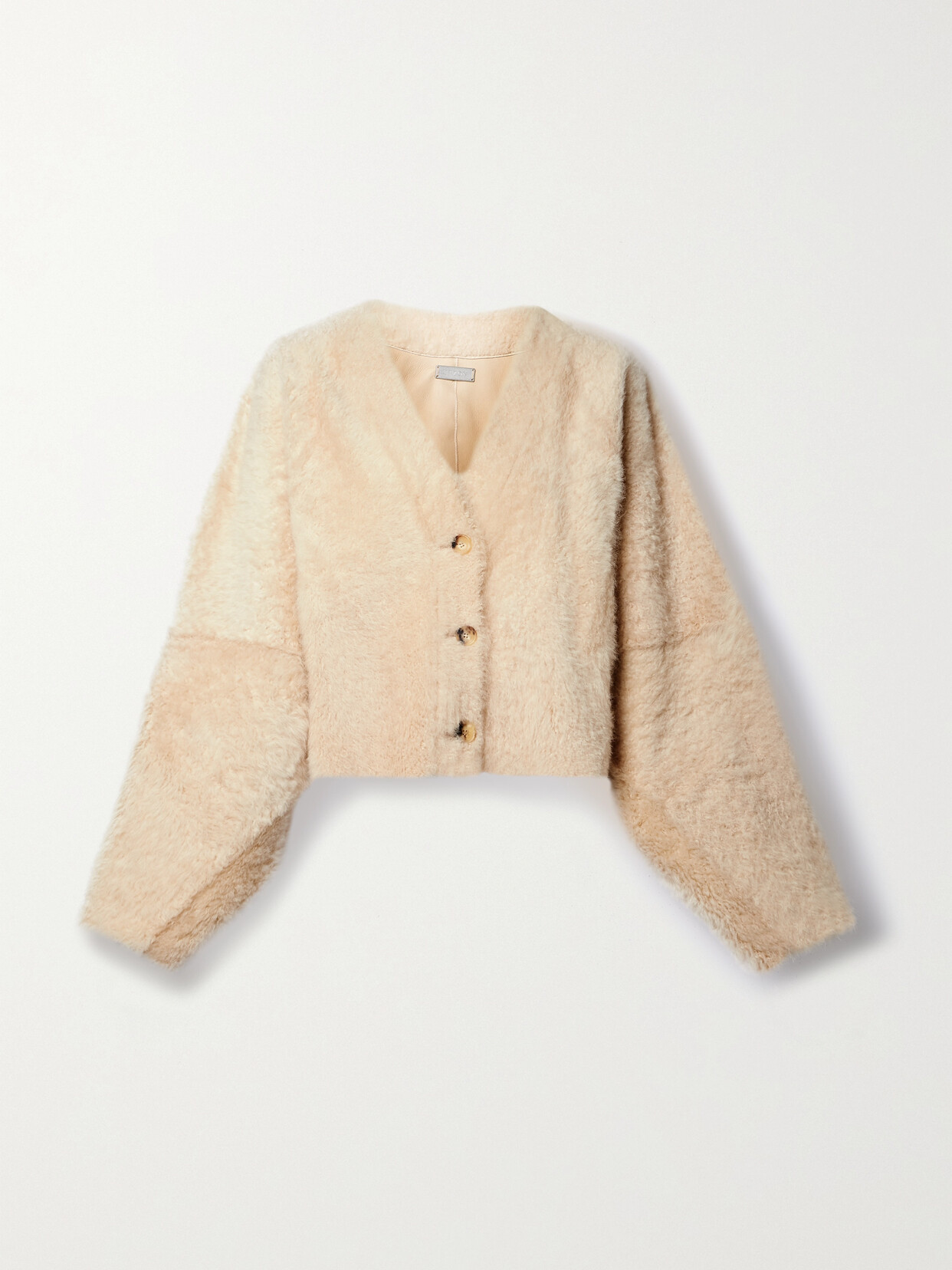 Utzon Jole Reversible Shearling Jacket In Neutrals